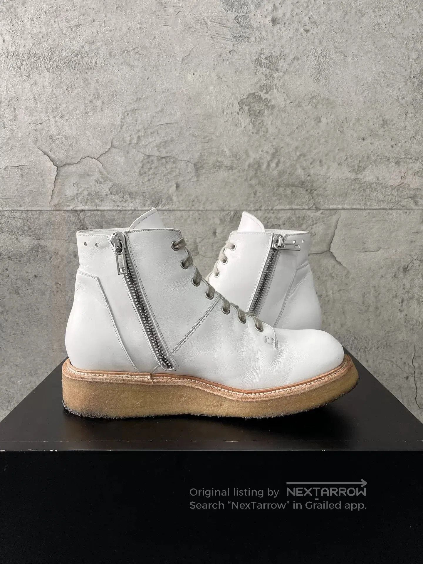 Rick Owens Rick Owens Milk White Martin Boots 42. Size US 9 / EU 42 - 5 Thumbnail