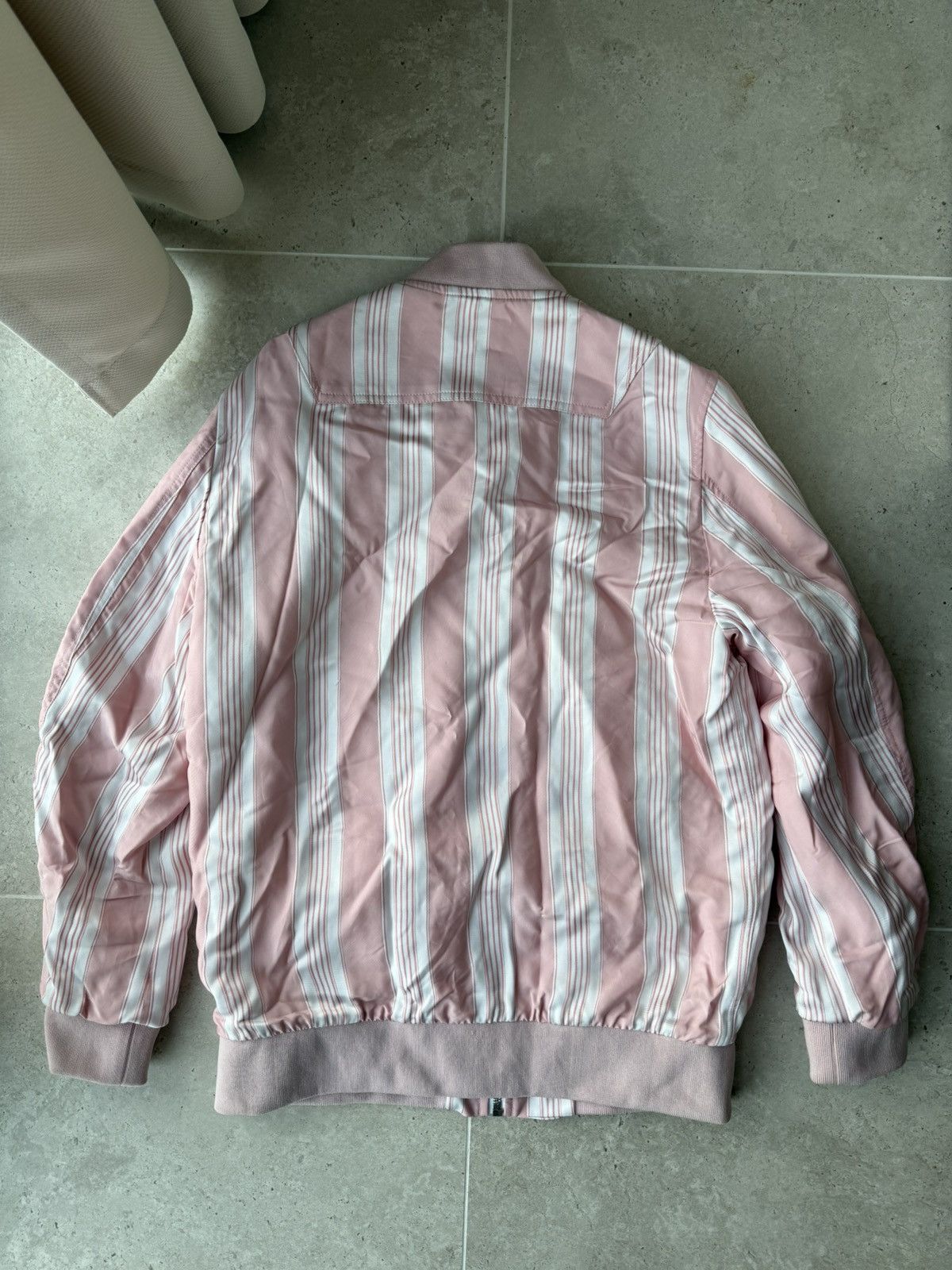 Acne Studios ACNE STUDIOS Varden pink white striped padded bomber jacket Size S / US 4 / IT 40 - 2 Thumbnail