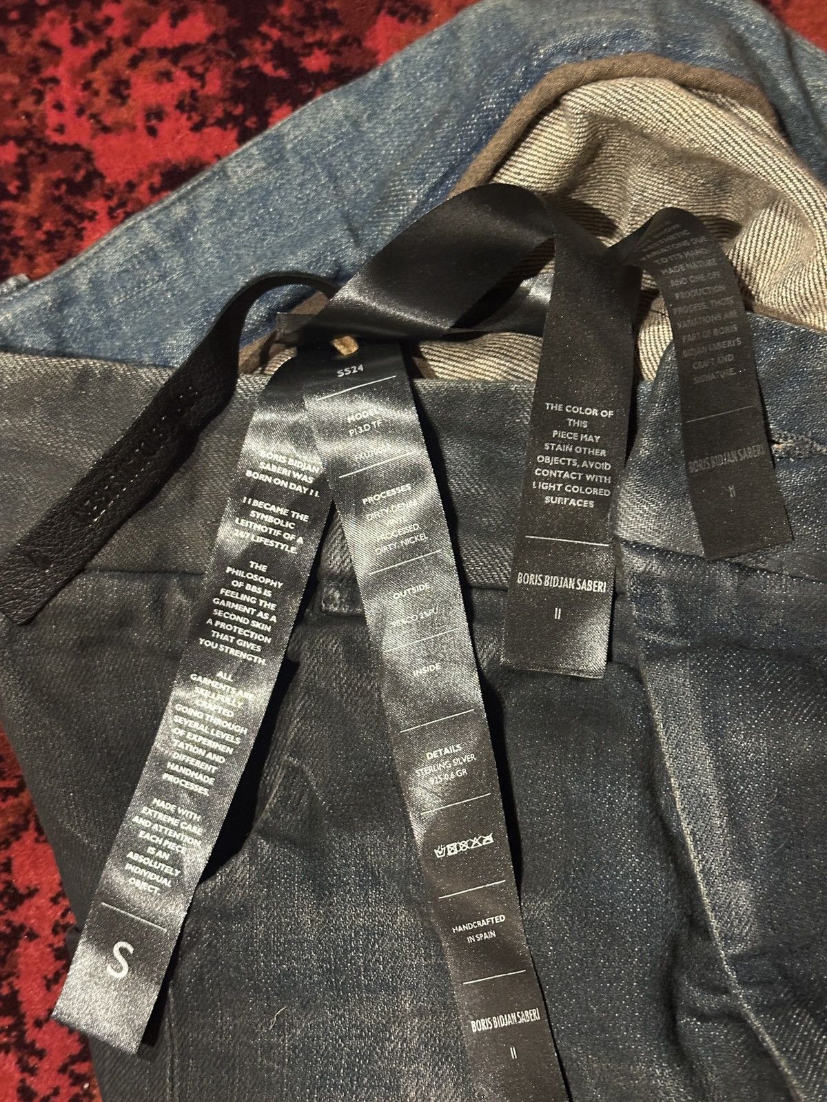 Boris Bidjan Saberi P13.D TF Dirty Denim SS24 Tapered Jeans Size US 30 / EU 46 - 8 Thumbnail