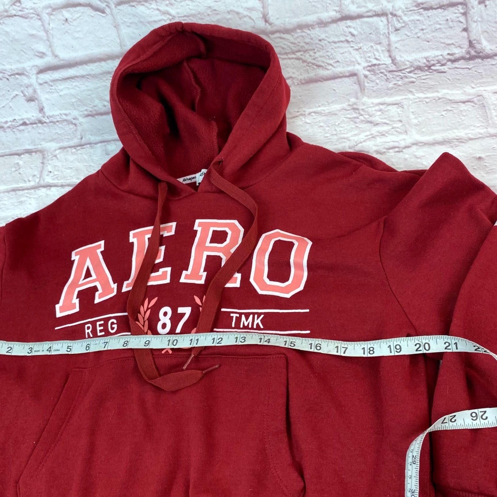 Vintage Aéropostale Logo Graphic Hoodie Sweatshirt Womens L Pullover Crop Top Size L / US 10 / IT 46 - 5 Thumbnail