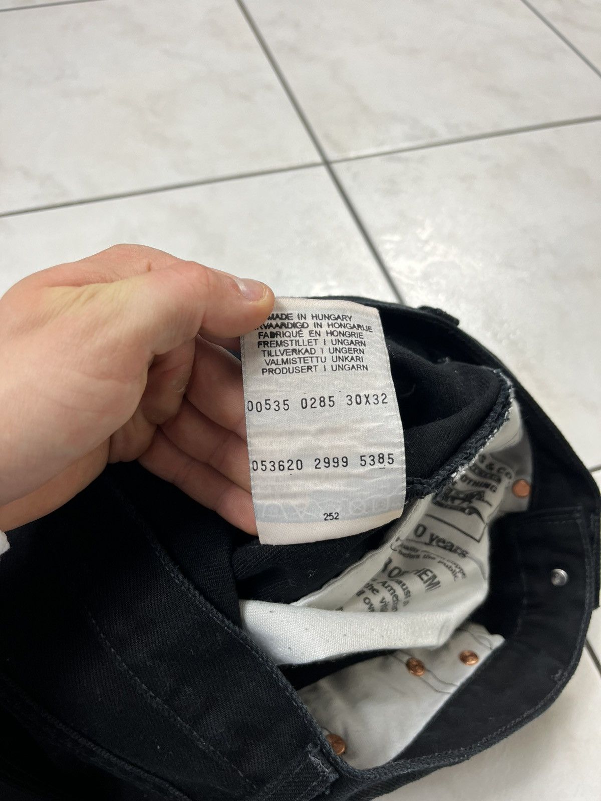 Levi's × Levi's Vintage Clothing × Vintage Vintage 90s Levi’s full black denim jeans pants Size US 30 / EU 46 - 16 Thumbnail