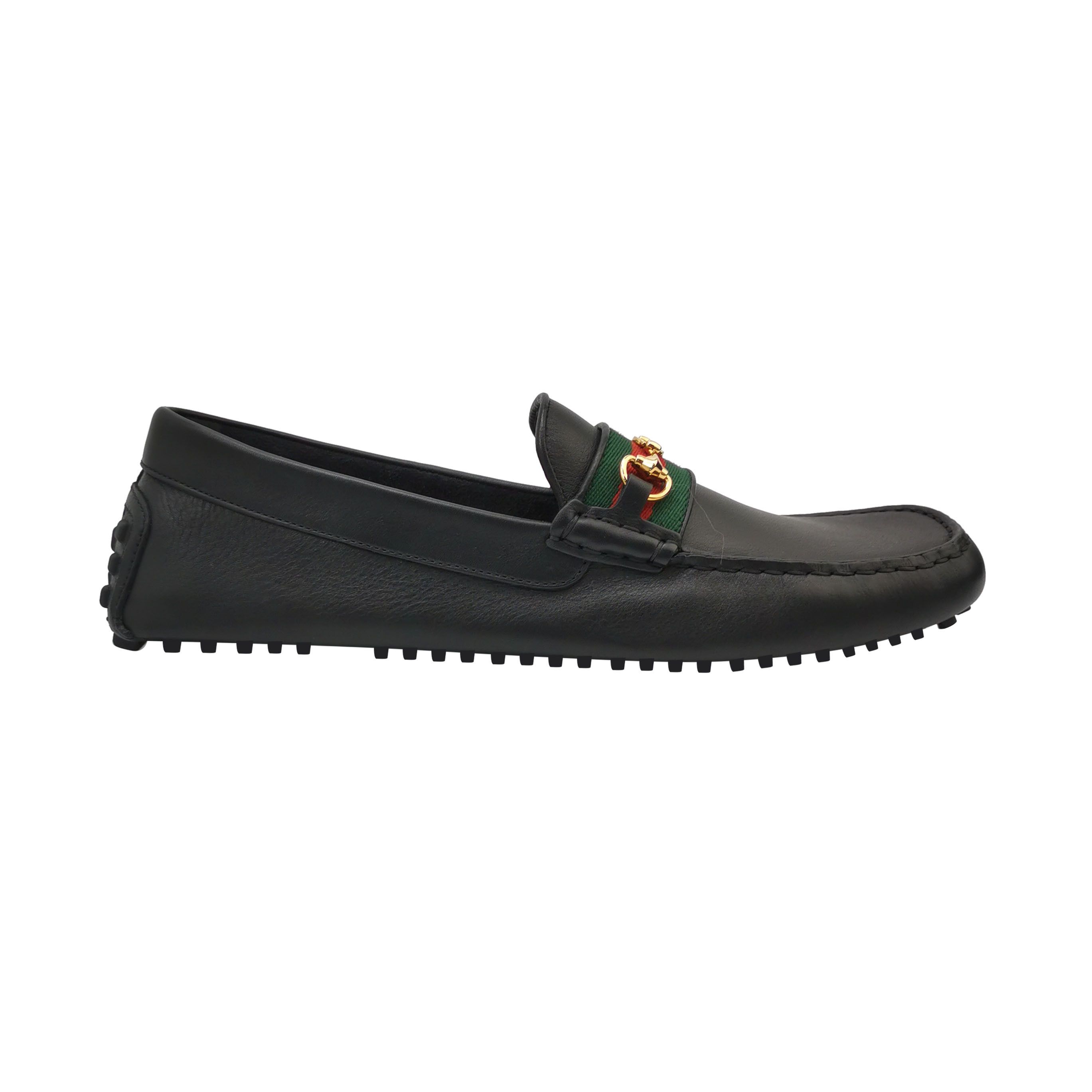 Gucci Gucci Horsebit Web Stripe Driving Loafers 10.5 Size US 11 / EU 44 - 1 Thumbnail