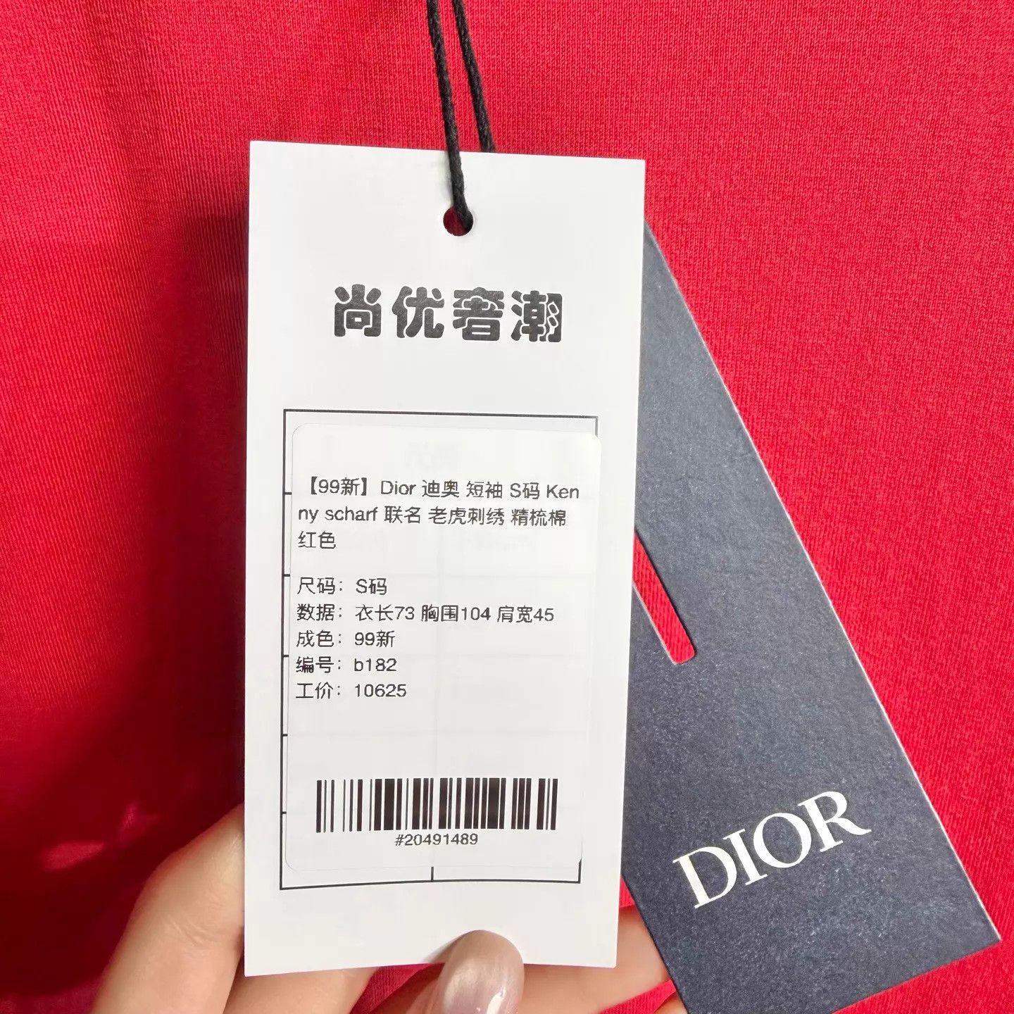 Dior Dior x Kenny Scharf Tiger Embroidery Red Short Tee Size US S / EU 44-46 / 1 - 6 Thumbnail