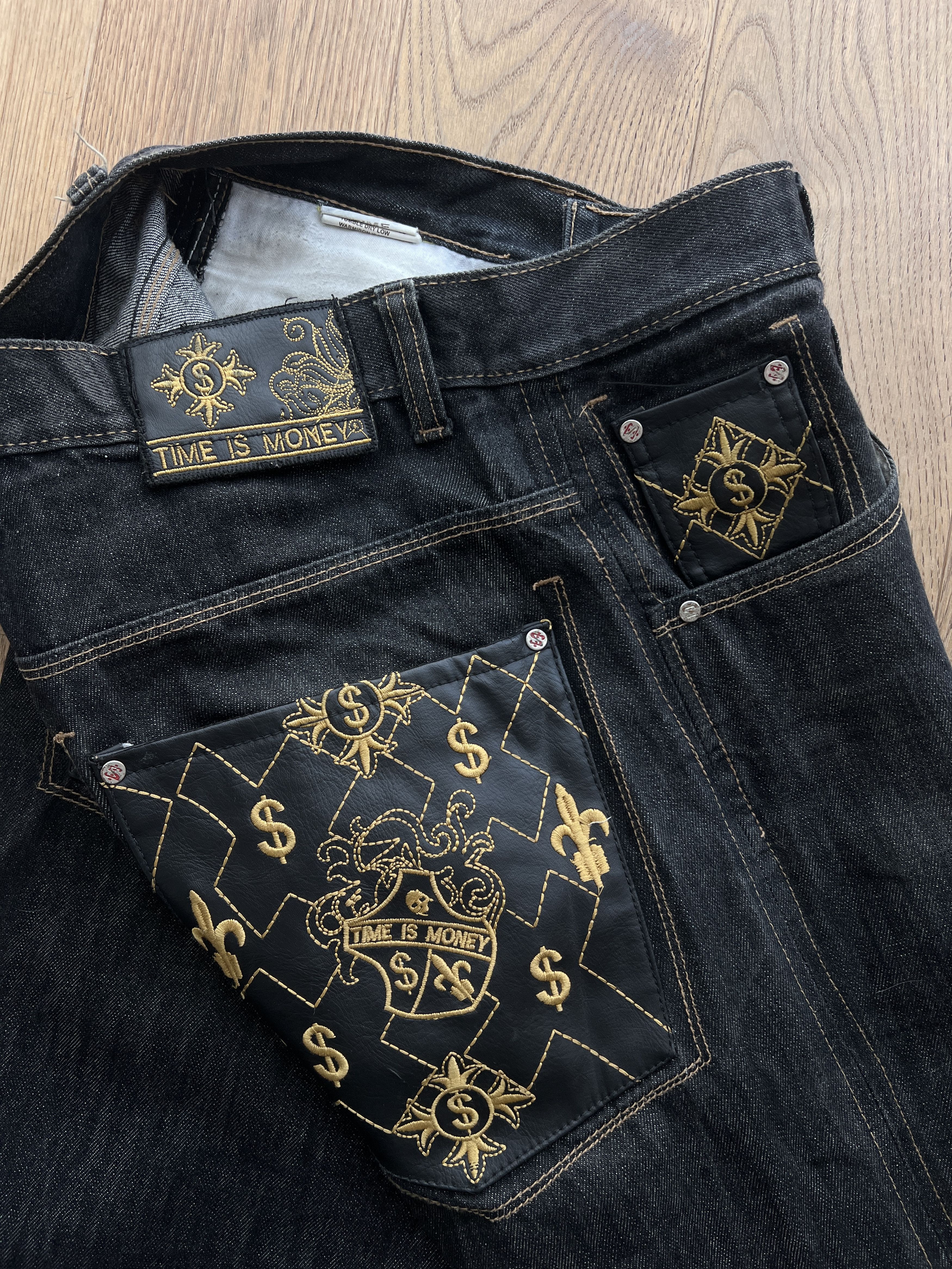 JNCO Embroidered baggy denim rap hip hop jeans vintage wide rare Size US 34 / EU 50 - 8 Thumbnail