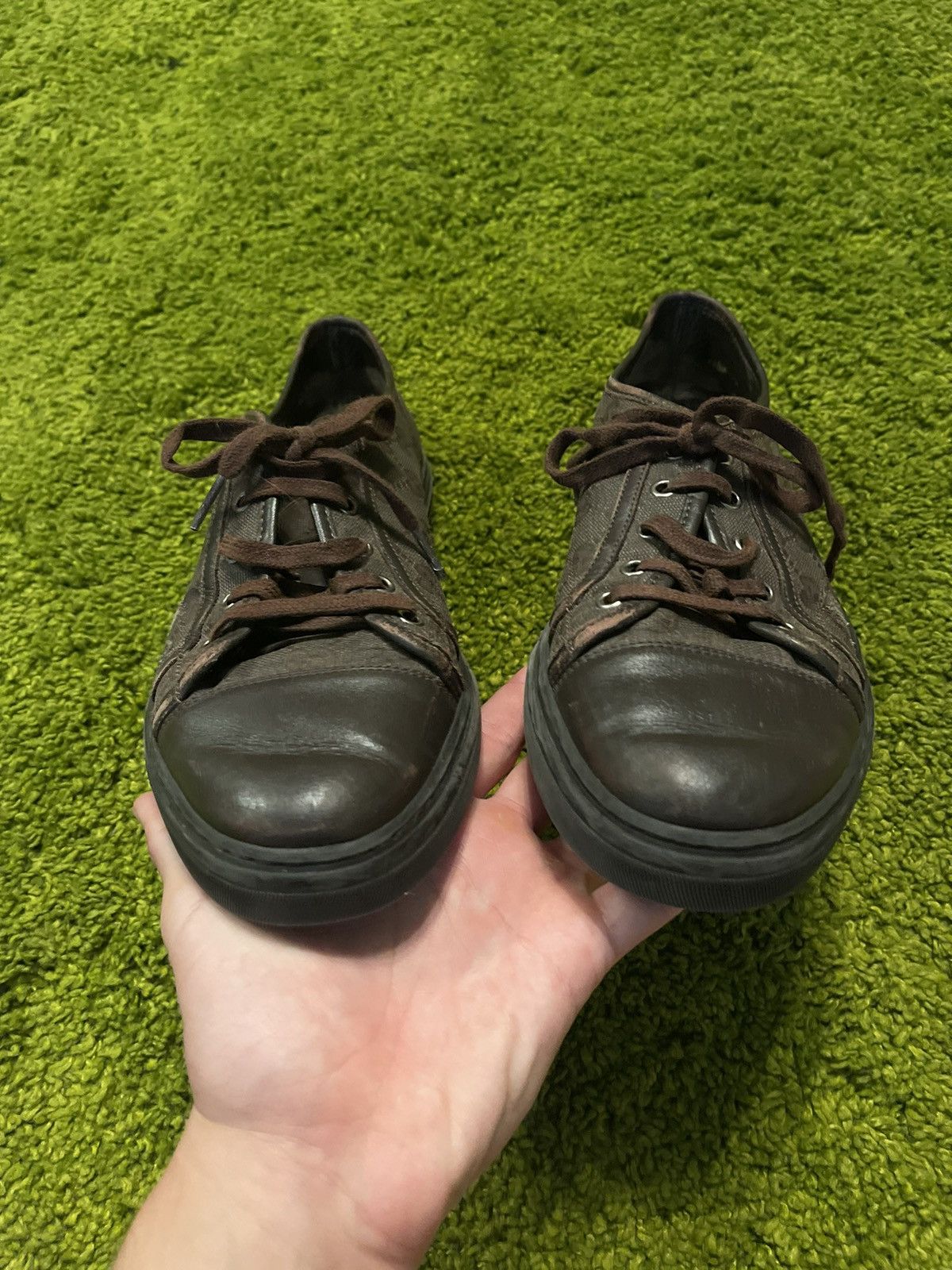 Designer × Gucci Gucci GG monogram leather sneakers Size US 8 / EU 41 - 3 Thumbnail