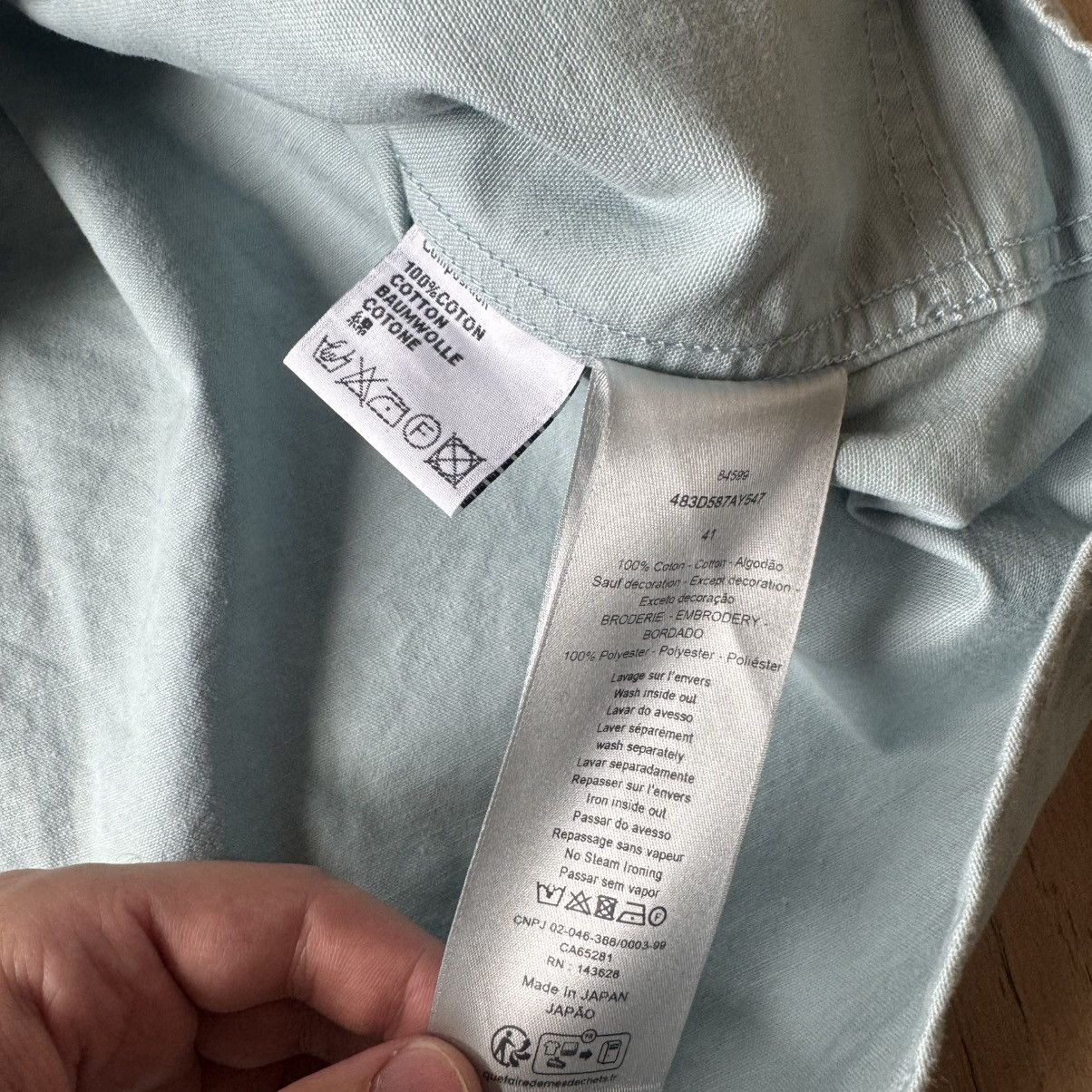 Dior Dior - Logo Embroidered Long-Sleeve Shirt - Mint / Grey Size US L / EU 52-54 / 3 - 10 Thumbnail