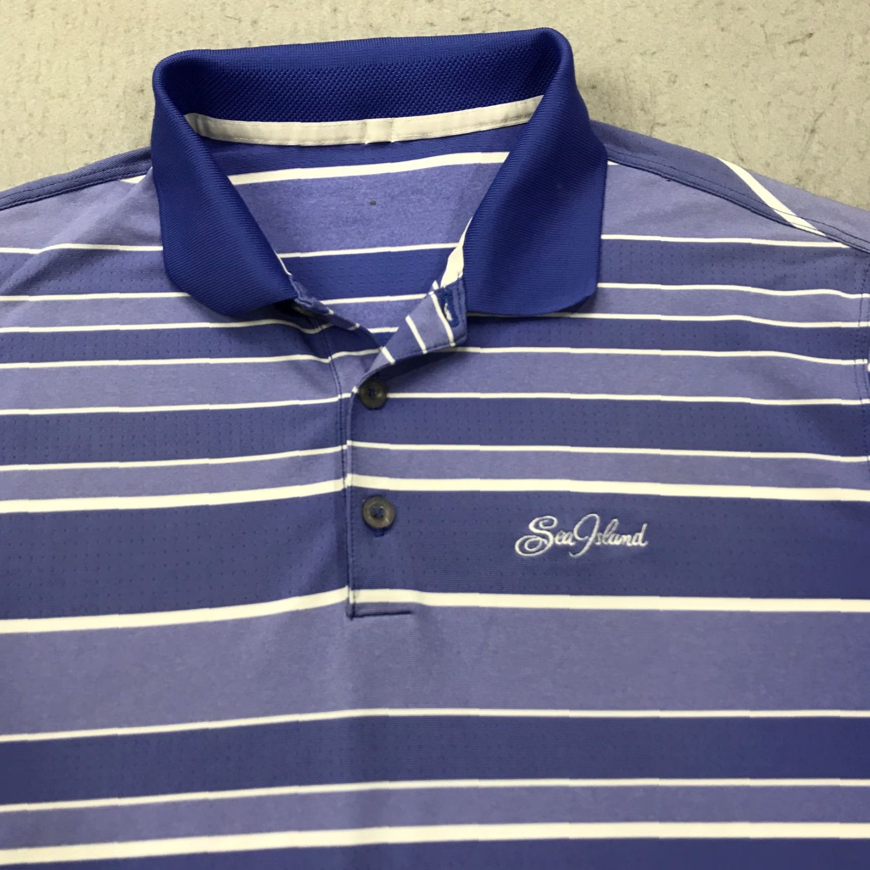 Nike Nike Golf Polo Shirt Mens M Purple Blue Striped Dri-Fit Logo Polo Shirt Casual All Seasons Lightweight Short Sleeve Nike Golf 90s? Size US M / EU 48-50 / 2 - 2 Thumbnail