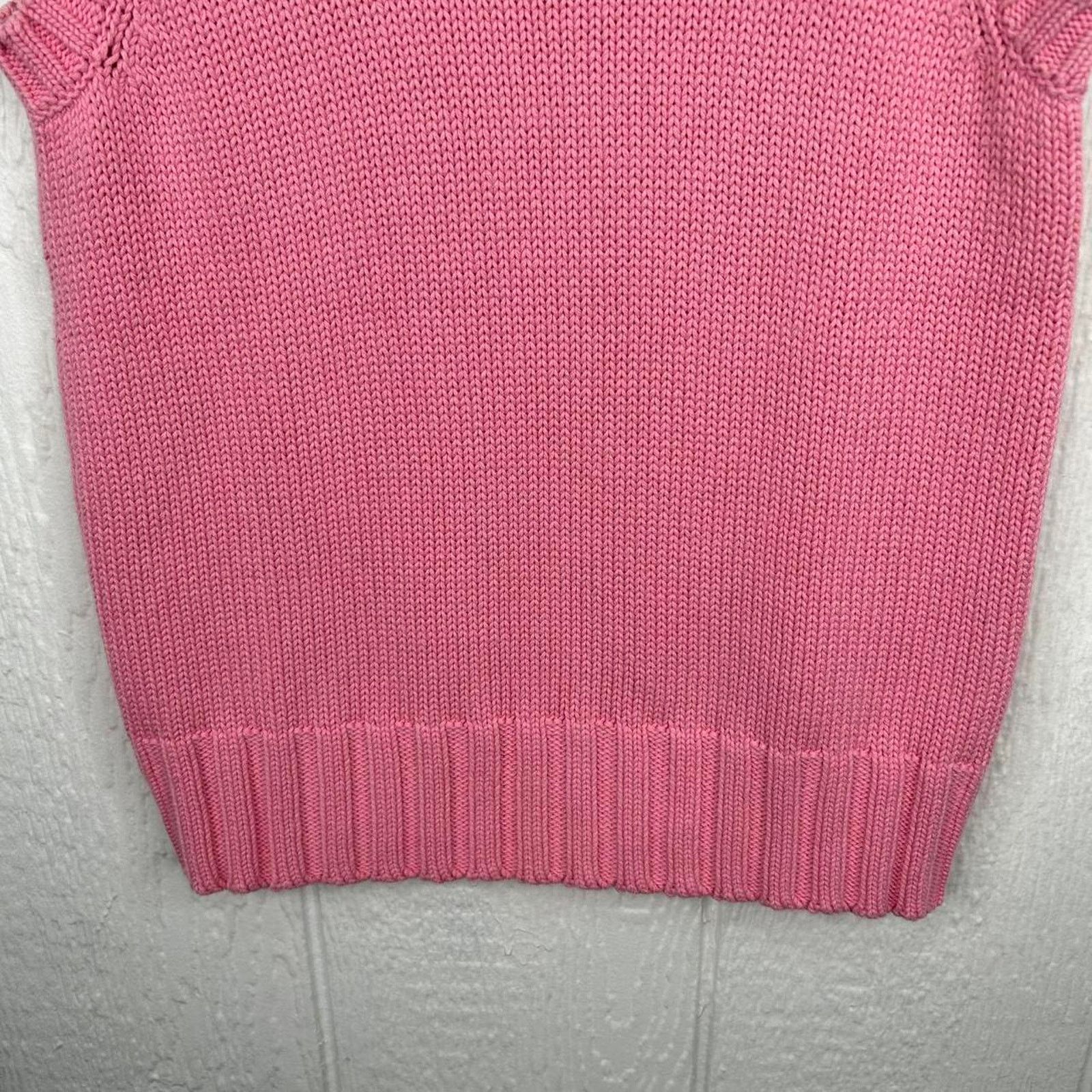 Other Vintage 90's Pink Chunky Knit Short Sleeve Sweater Small Size S / US 4 / IT 40 - 6 Thumbnail