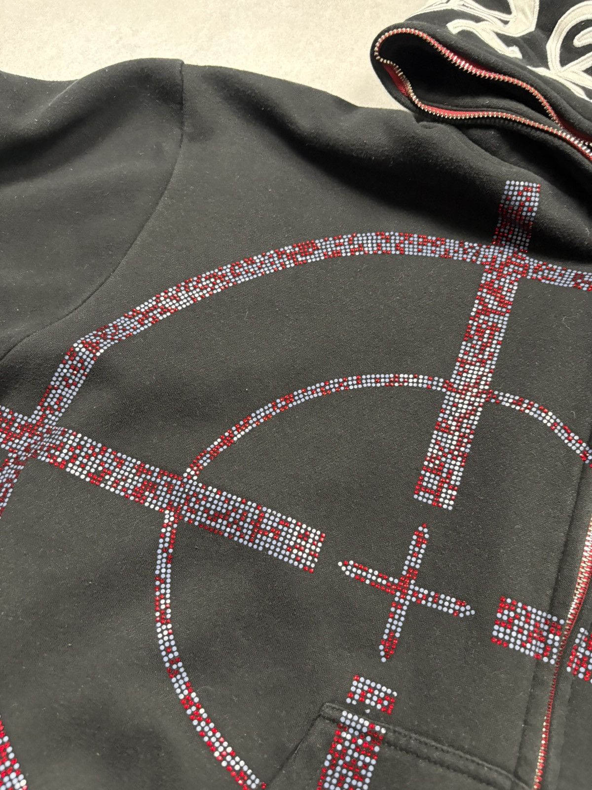 Named Collective Named Collective Rhinestone Target Zip Hoodie Cyber Y2K Size US M / EU 48-50 / 2 - 7 Thumbnail
