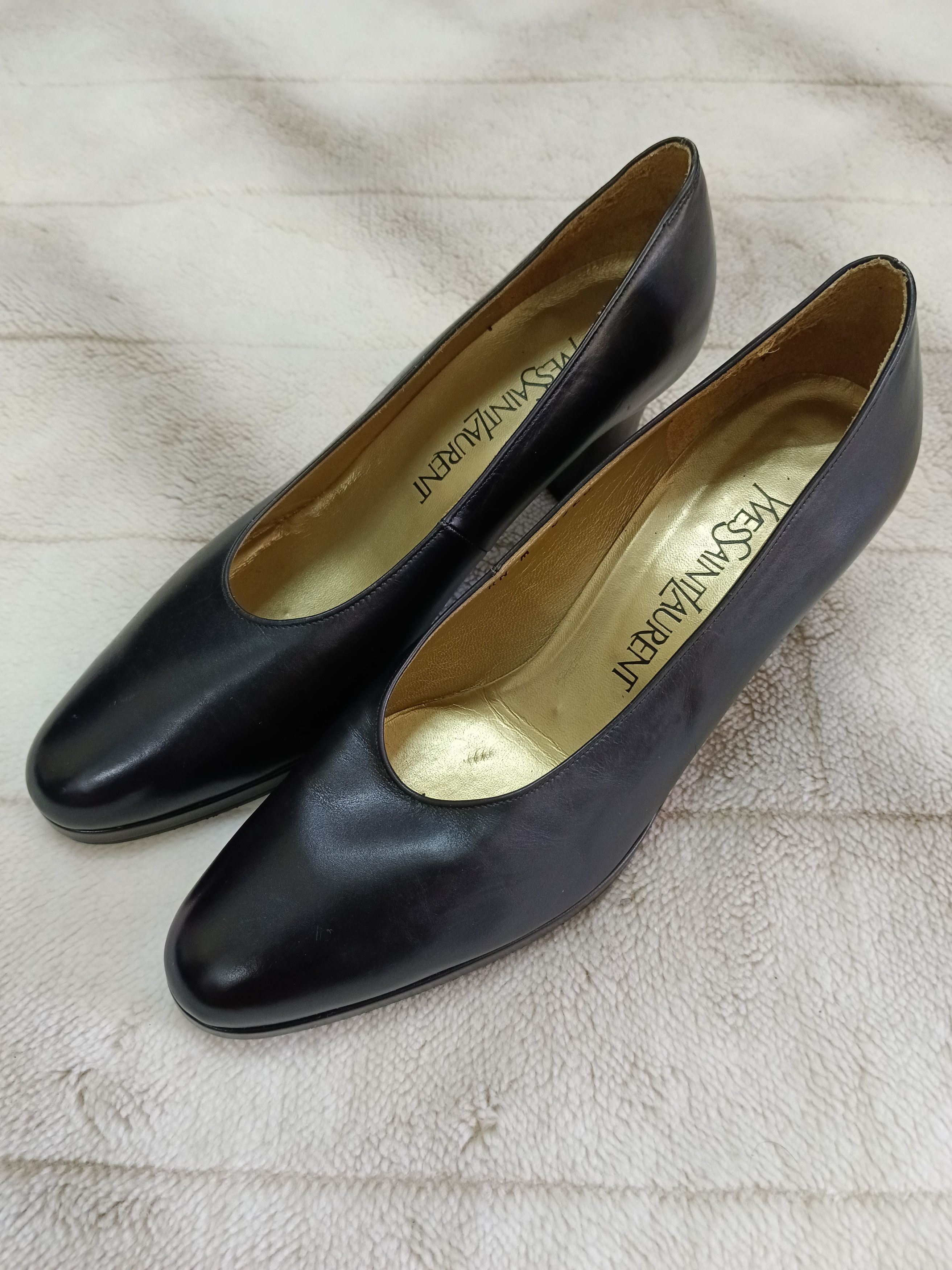 Yves Saint Laurent Yves Saint Laurent Leather Black Heels Size US 6.5 / IT 36.5 - 3 Thumbnail