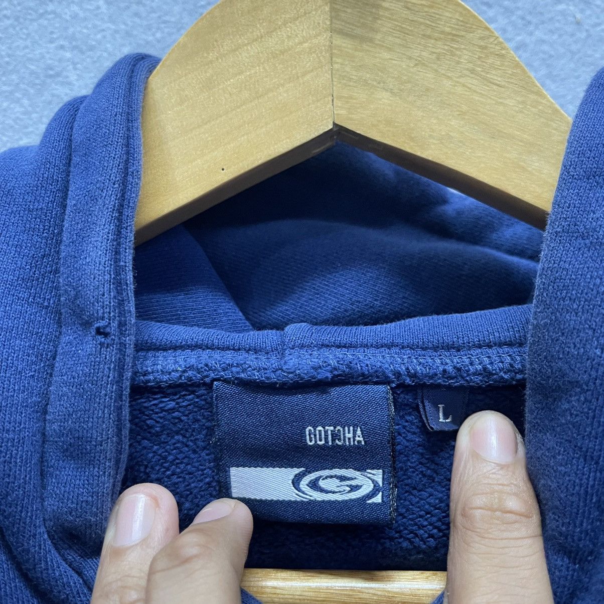 Gotcha Gotcha Logo Pullover Hoodie Navy Blue Japanese Streetwear Size US L / EU 52-54 / 3 - 9 Thumbnail