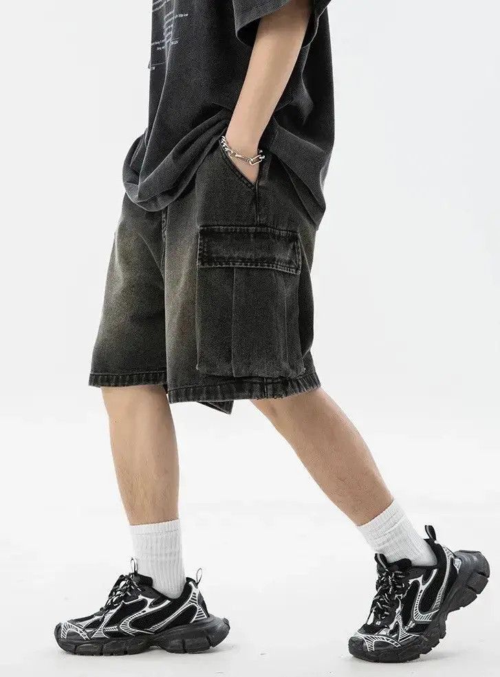Japanese Brand × Jean Streetwear Retro Cargo Pockets Shorts Size US 30 / EU 46 - 3 Thumbnail