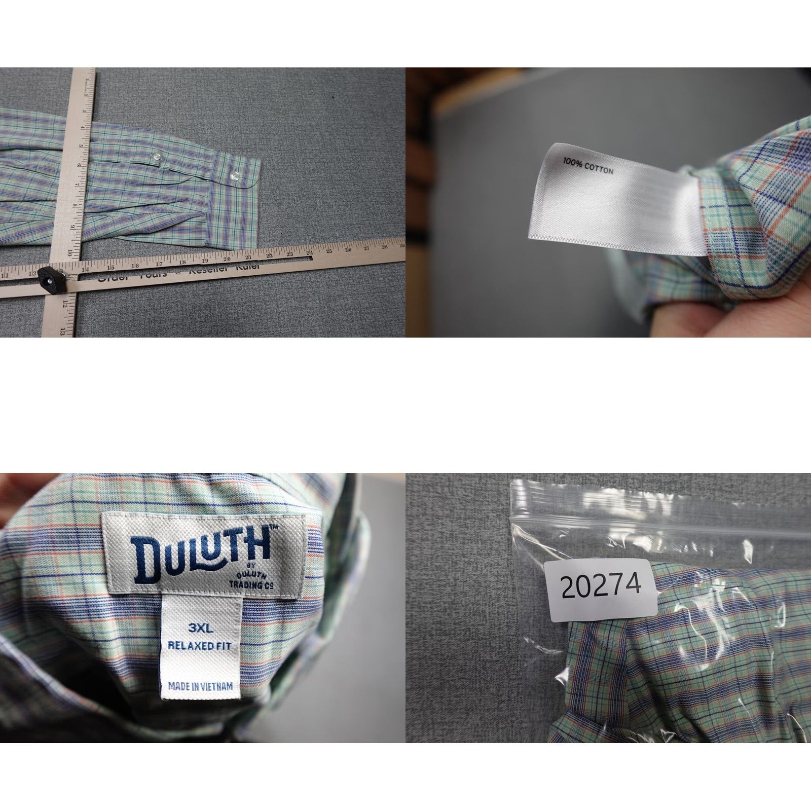 Lumberjack Duluth Free Swingin Flannel Mens 3XL White Plaid Heavyweight Lumberjack Button-Up Shirt Mens Size US XXL / EU 58 / 5 - 8 Thumbnail