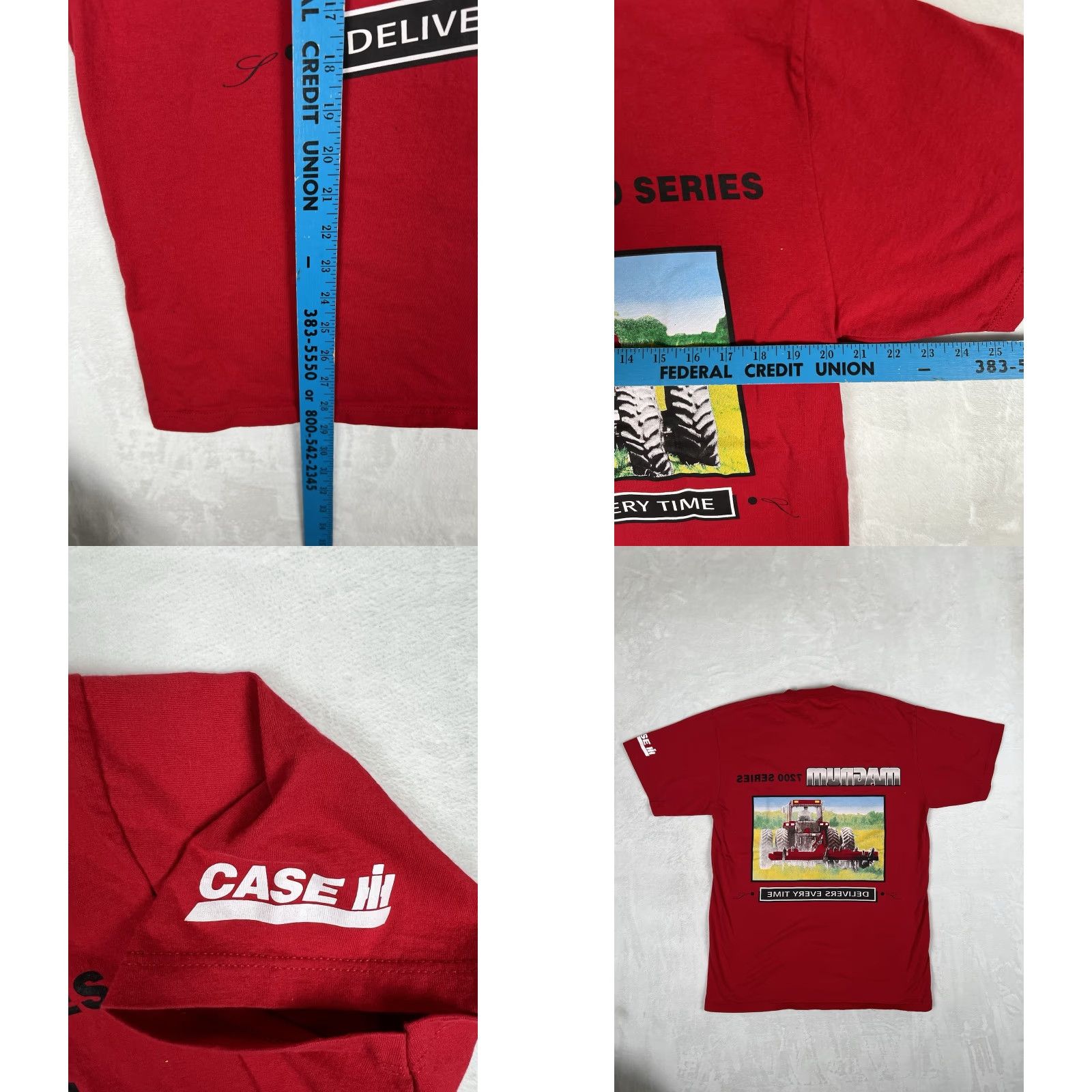 Vintage VINTAGE Case T-Shirt Magnum 7200 Series Size Large Made In USA Red Short Sleeve Graphic Print Men L USA 90s Transportation Size US L / EU 52-54 / 3 - 8 Thumbnail