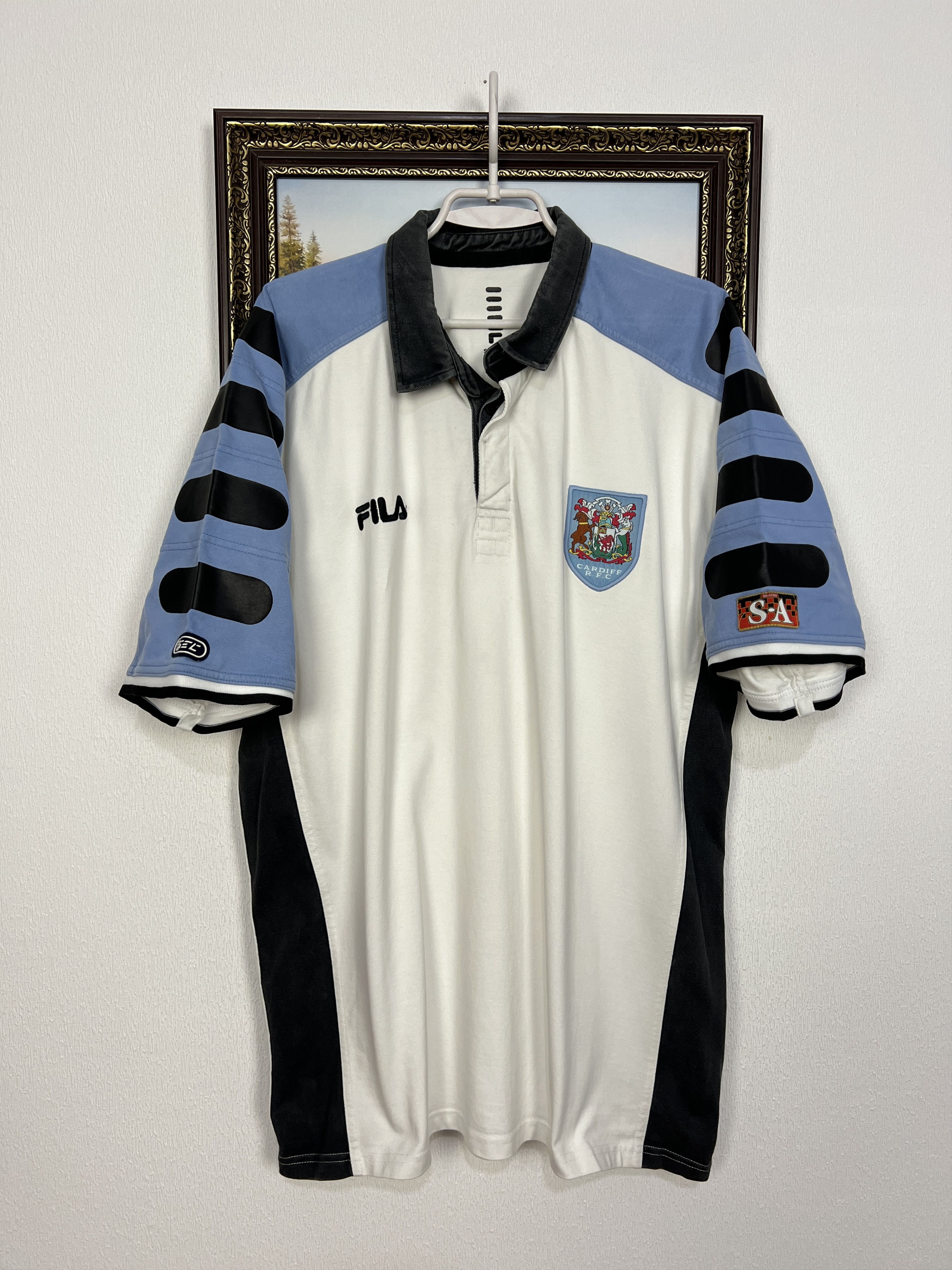 Fila Vintage Fila Cardiff Blues Rugby Union Jersey Shirt Trikot Size US XXL / EU 58 / 5 - 1 Thumbnail