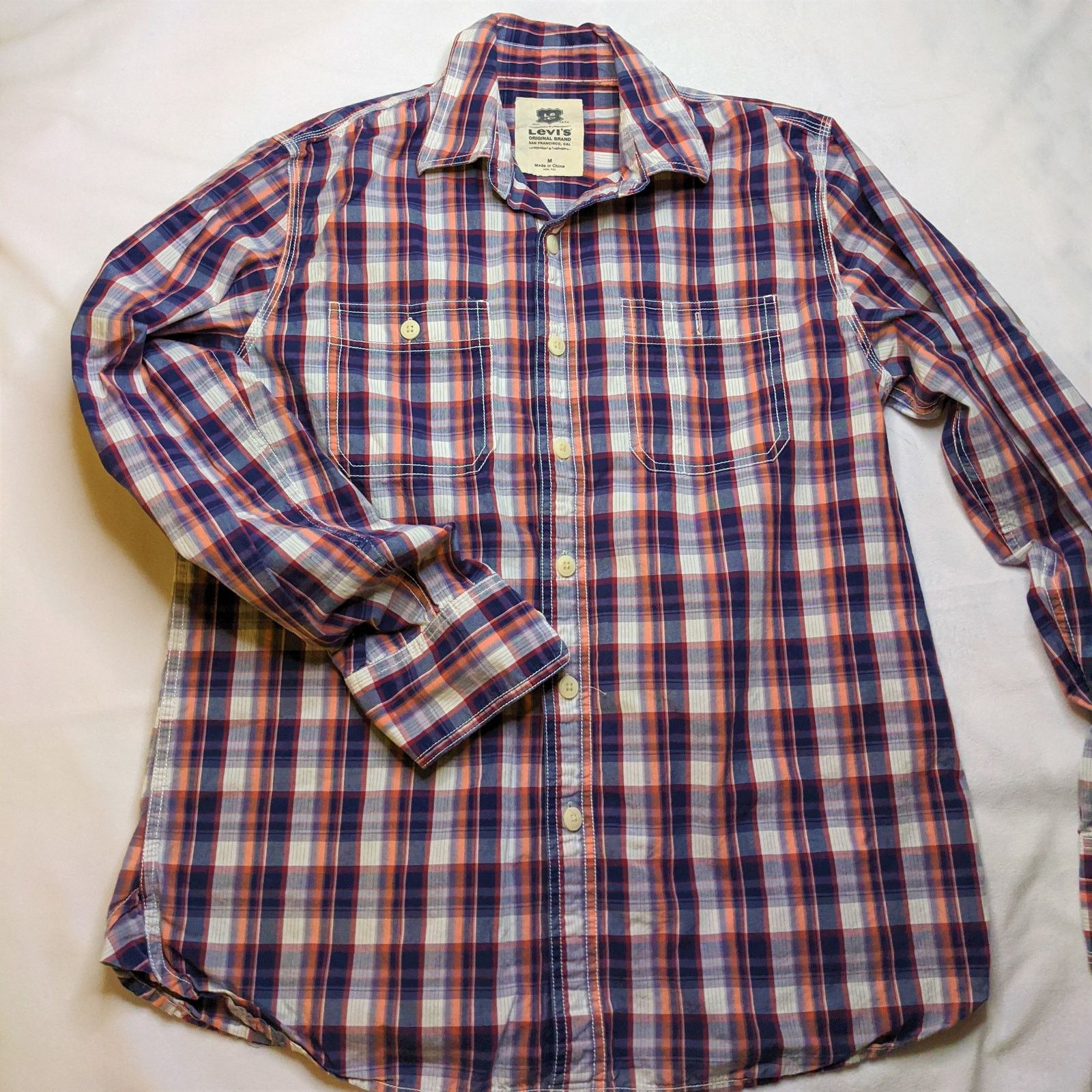 Levi's Levi's Red Plaid Flannel Shirt Mens Medium M Western Button Size US M / EU 48-50 / 2 - 1 Thumbnail