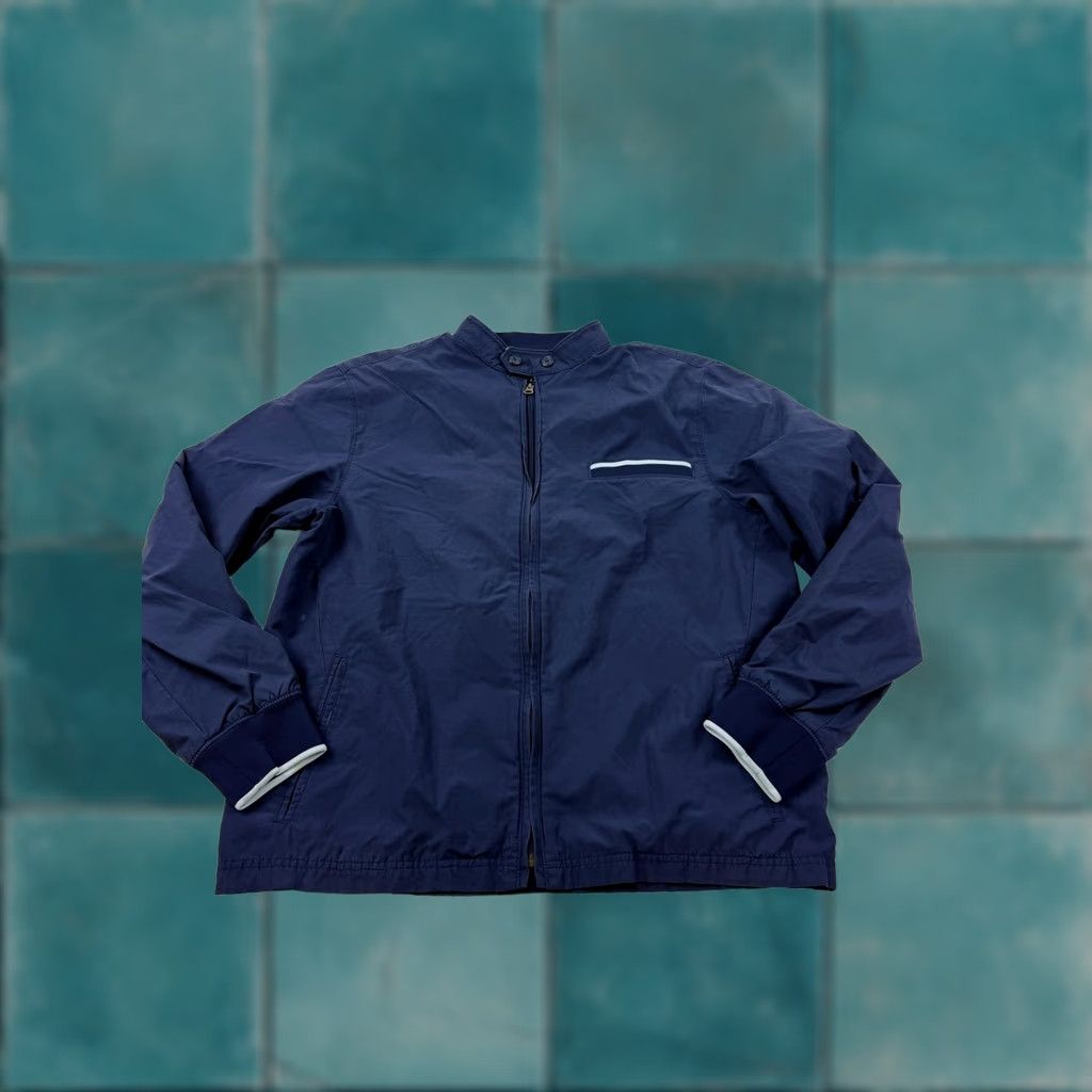 Gap Gap Mens Blue Band Collar Jacket Windbreaker L Lightweight Full Zip Pockets XL? L Size US L / EU 52-54 / 3 - 1 Thumbnail