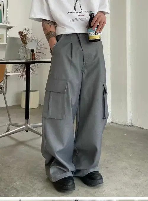 Designer × Japanese Brand × Vintage y2k skate loose baggy cargo pants Size US 32 / EU 48 - 3 Thumbnail