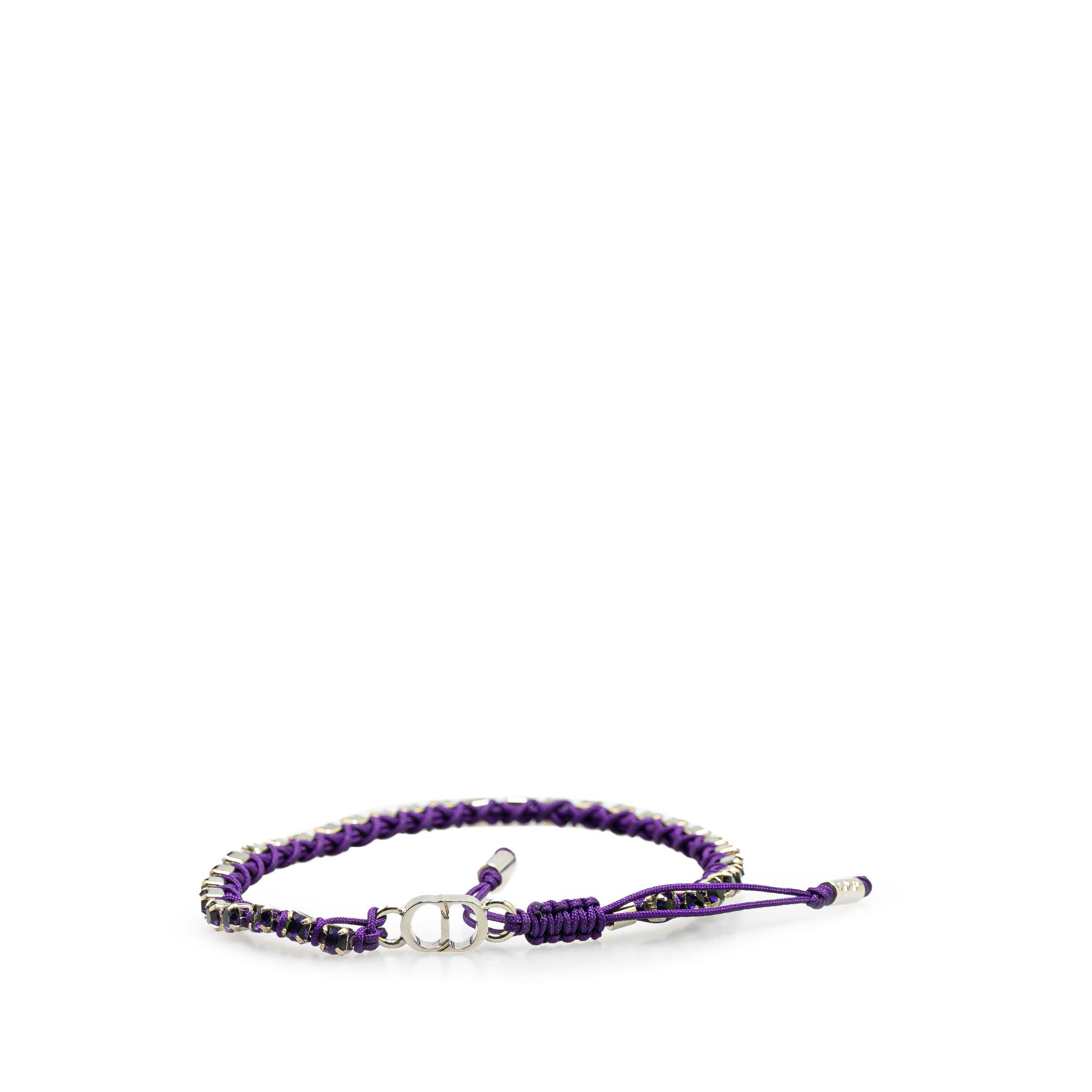 Dior Dior Palladium Plated Crystal Technical Rope Adjustable Bracelet Size ONE SIZE - 1 Thumbnail