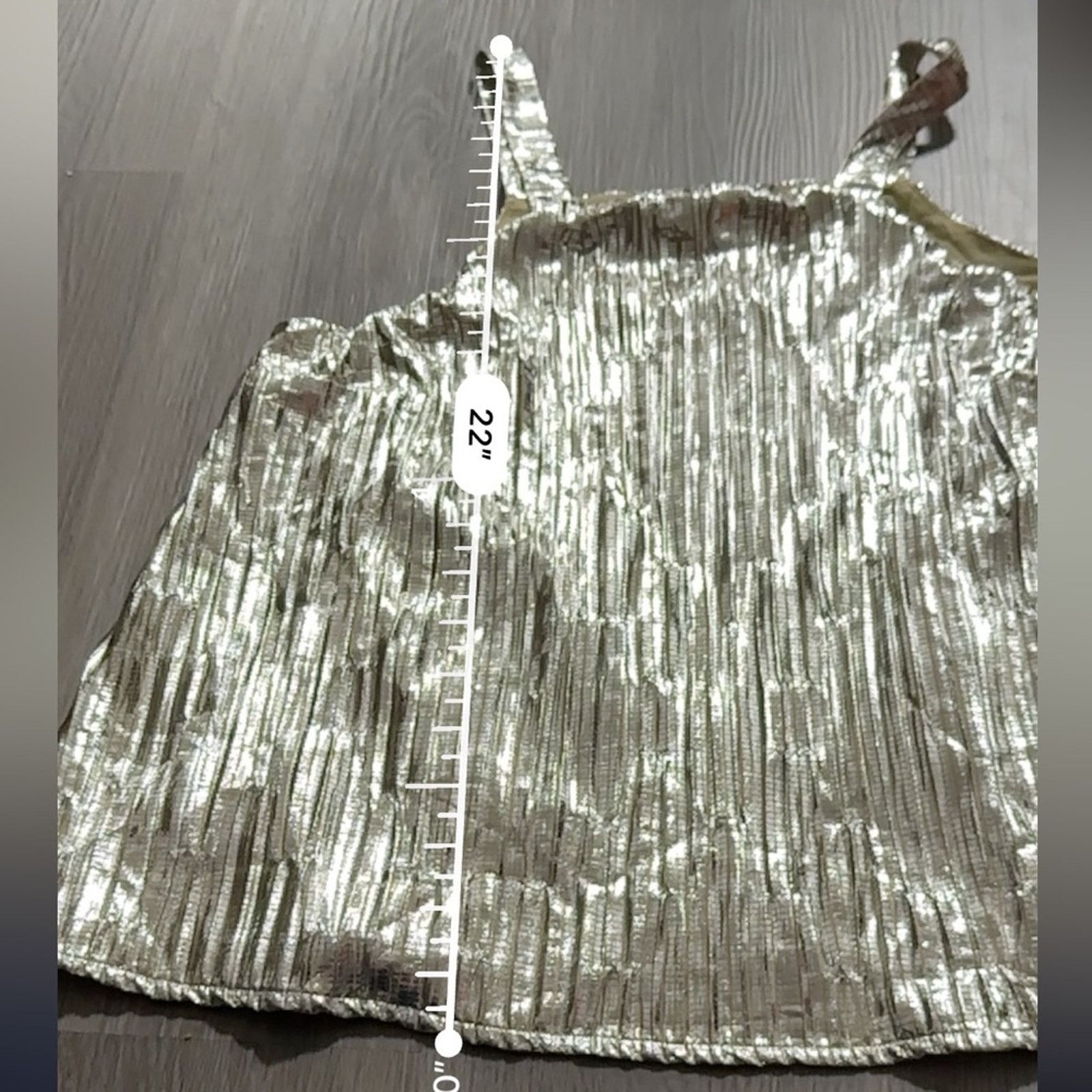 Anthropologie Anthropologie Maeve Shine On Silver Metallic Sleeveless Top Size S / US 4 / IT 40 - 9 Thumbnail