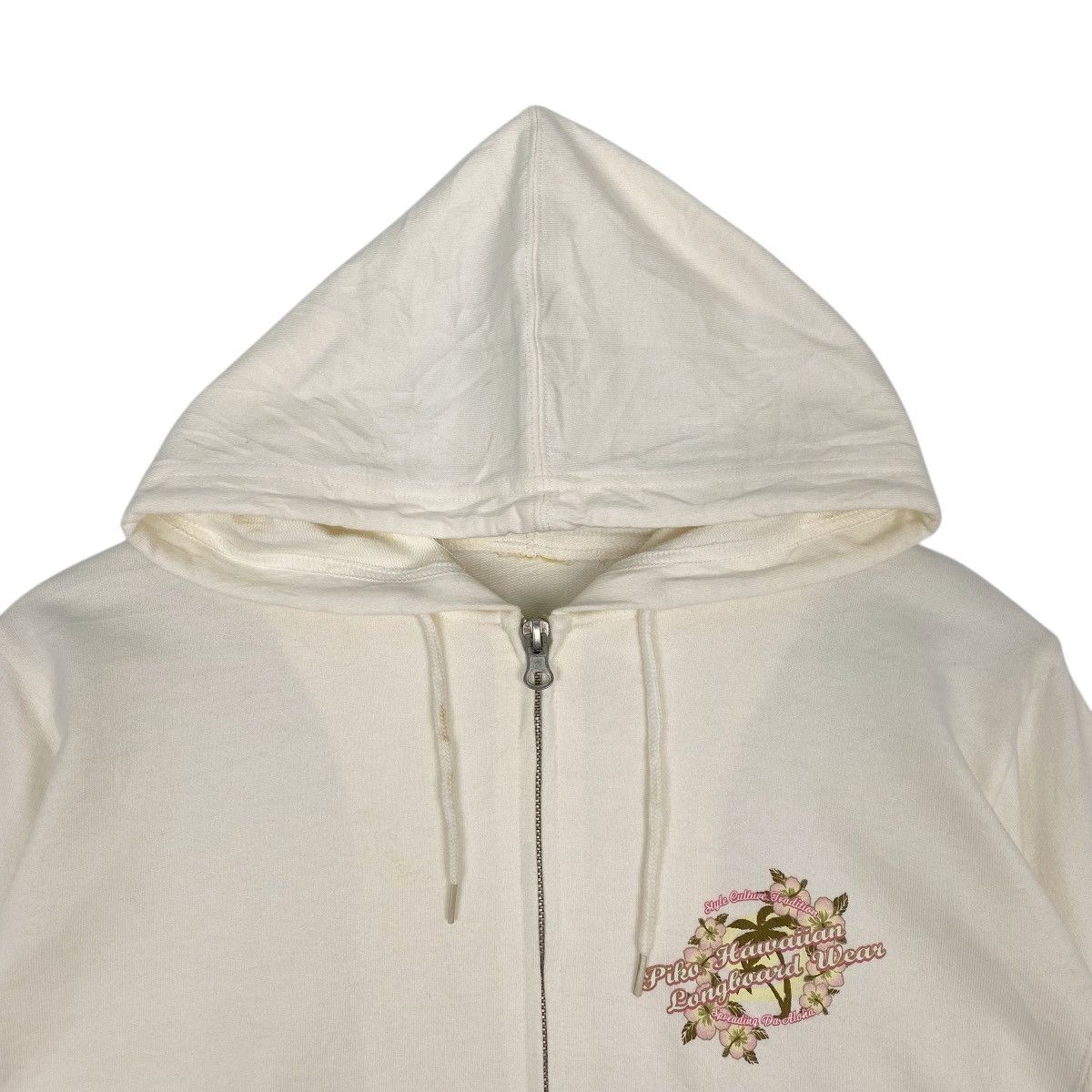 Other Vintage Piko Hawaiian Printed Hoodie White Pullover Size L Size US L / EU 52-54 / 3 - 4 Thumbnail