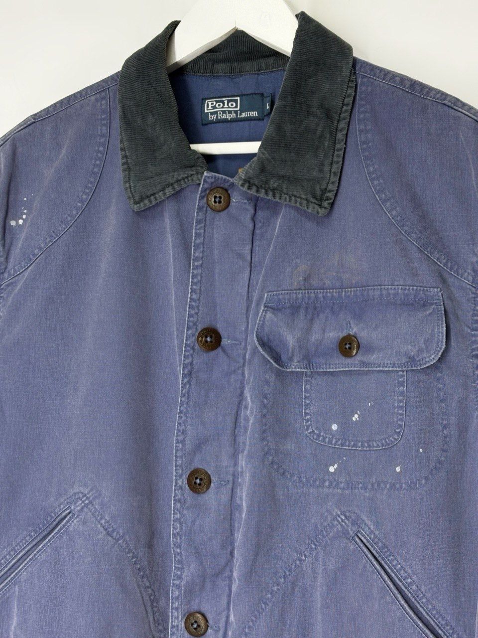 Polo Ralph Lauren Polo Ralph Lauren Vintage Workwear Indigo Chore Jacket RRL Size US L / EU 52-54 / 3 - 3 Thumbnail