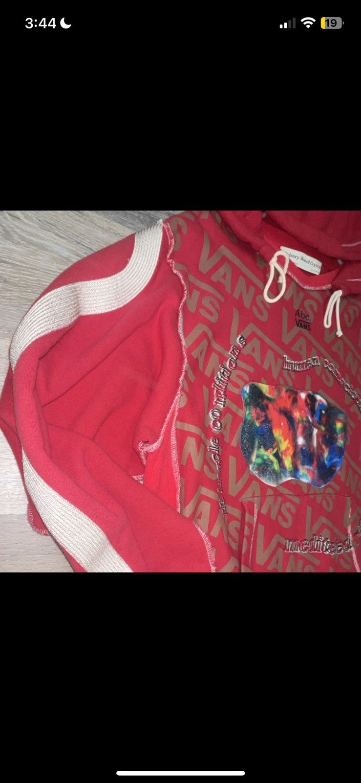 Advisory Board Crystals × Vans Vans Advisory Board Crystals Opal Shoebox Hoodie XL Red Size US XL / EU 56 / 4 - 5 Thumbnail