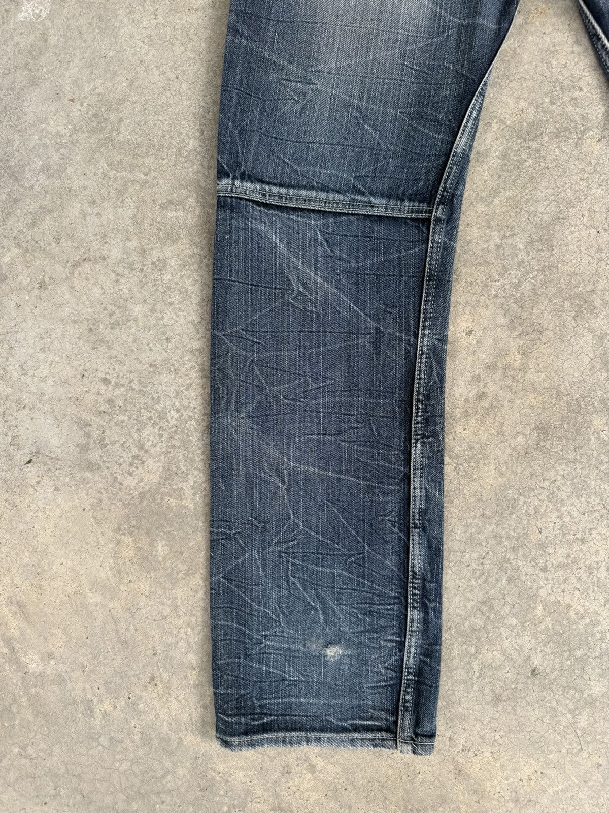 Japanese Brand Japanese Double Waist Dominate Embroidered Distressed Jeans Size US 33 - 11 Thumbnail