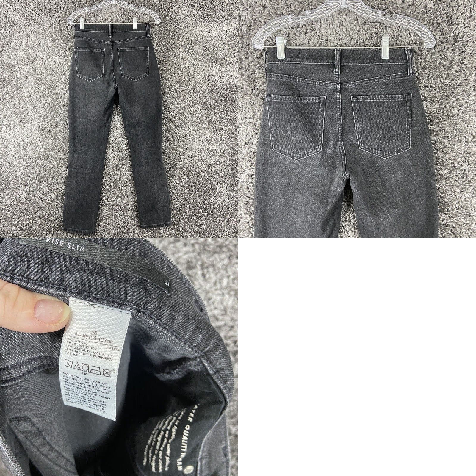 Banana Republic BANANA REPUBLIC Premium Denim High Rise Slim Jeans Black Women’s 26 Size 26" / US 2 / IT 38 - 8 Thumbnail