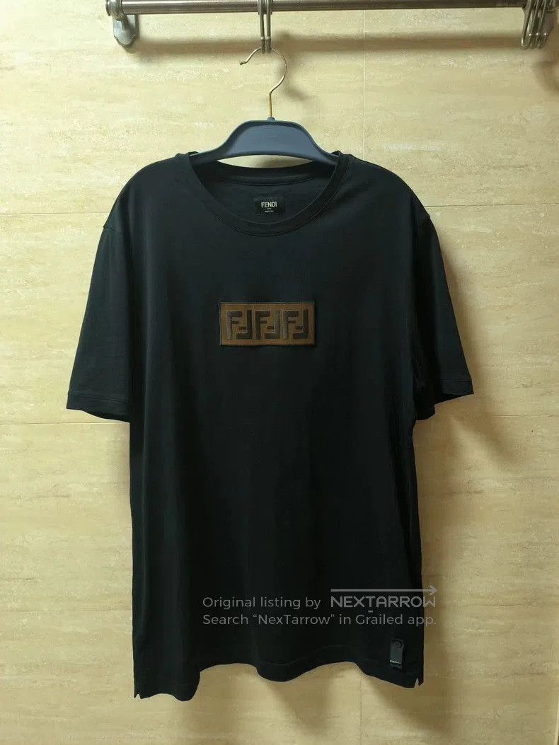 Fendi Fendi Men's FF Embroidered Black T. Size US XL / EU 56 / 4 - 1 Thumbnail