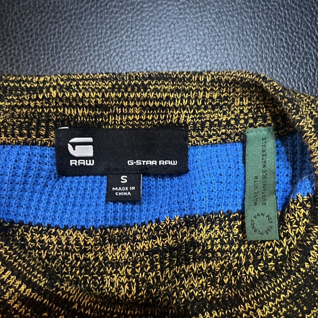 G-Star G-Star RAW Mike Stripe Knit Dark Gold/Dark Black Size US S / EU 44-46 / 1 - 8 Thumbnail