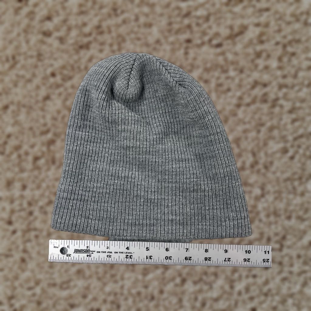Vintage Beanie Toque Adult One Size Gray Knit Acrylic Winter Snow Ski Outdoors Size ONE SIZE - 1 Thumbnail
