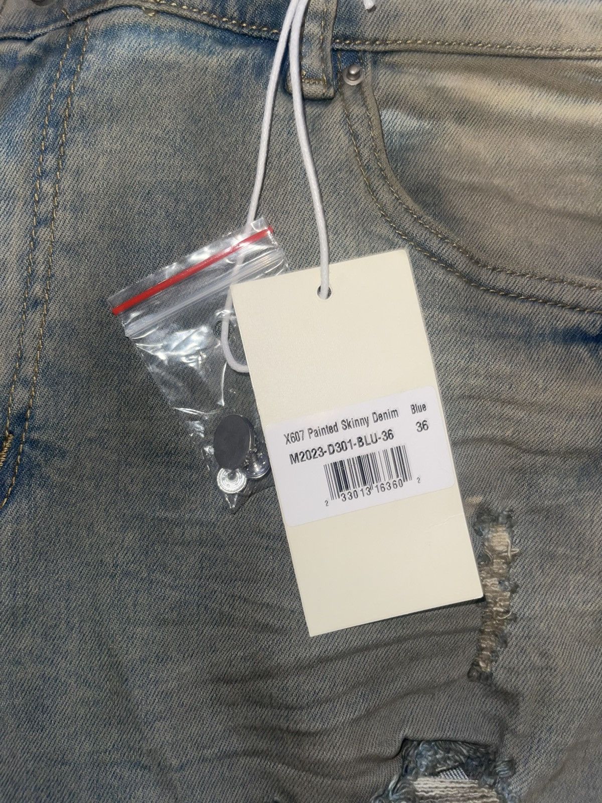 MNML MNML X607 Painted Skinny Denim Jeans Size US 36 / EU 52 - 6 Thumbnail