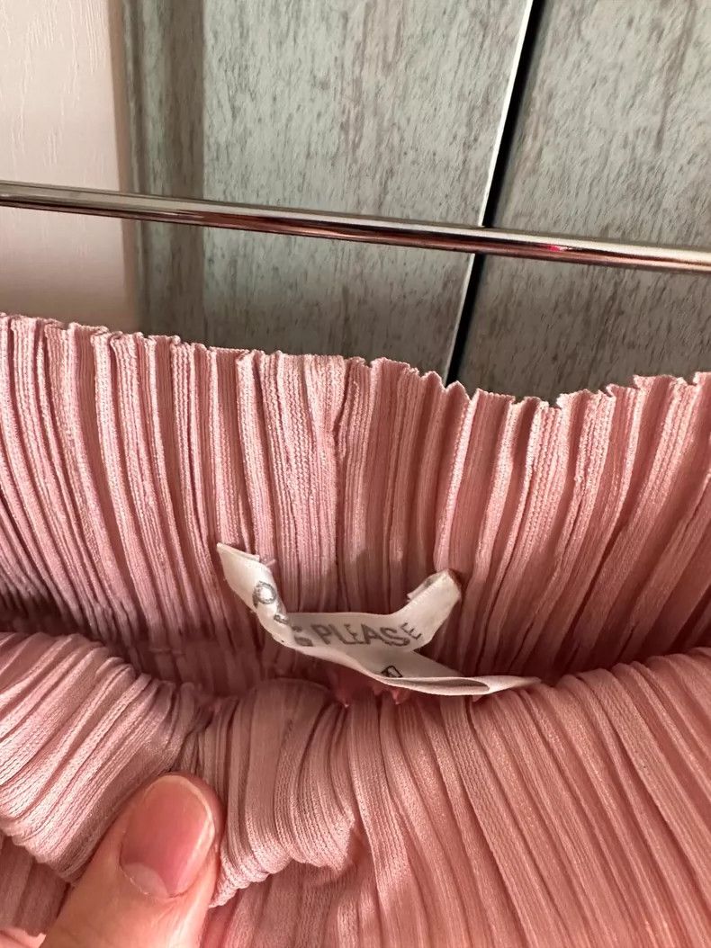 Issey Miyake Issey Miyake size:2 Pink pleated casual high-waisted skinn Size 31" - 3 Thumbnail