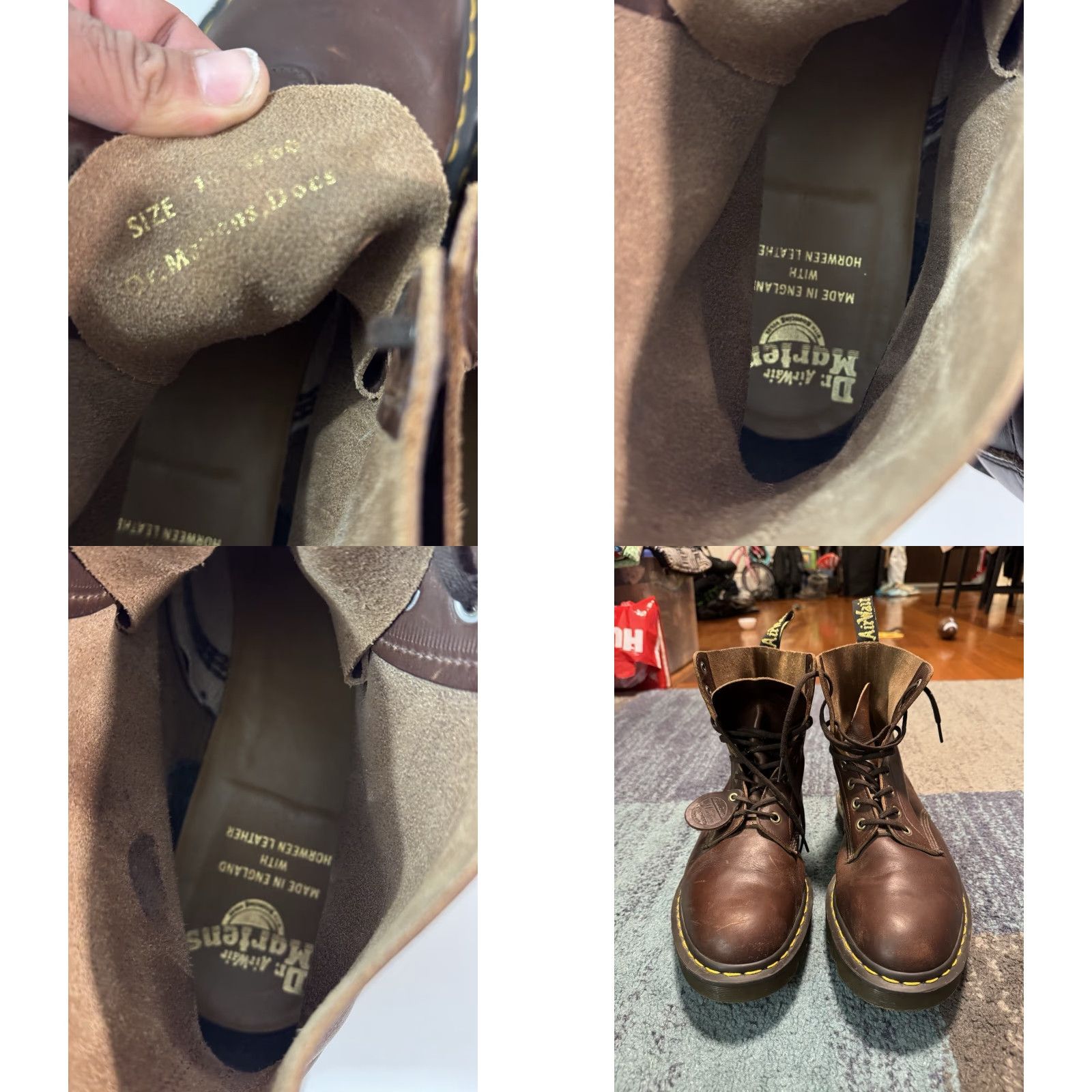Dr. Martens VINTAGE Dr. Martens 1460 Made England Horween Leather Boots Brown Discontinued Size 13 Mens Leather Boots Size US 13 / EU 46 - 10 Thumbnail