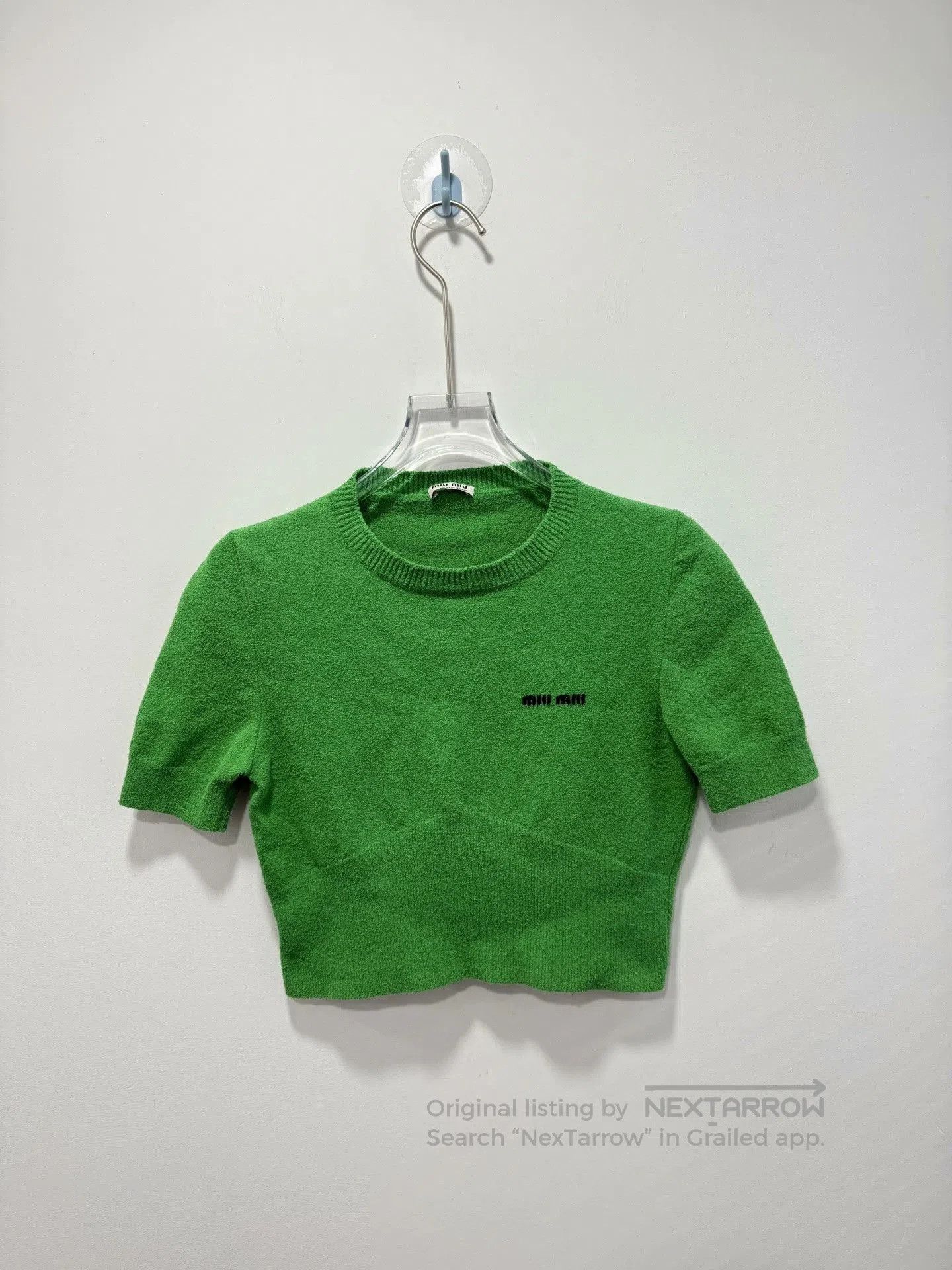 Miu Miu Miu Miu Green Knit Short Sleeve. Size M / US 6-8 / IT 42-44 - 1 Thumbnail
