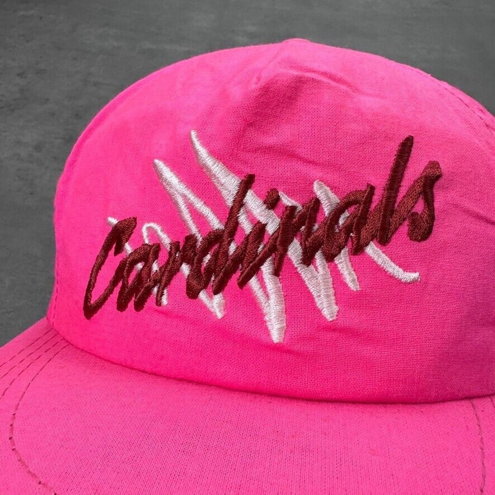 NFL Vintage St. Louis Cardinals Script Scribble 80s Pink MLB Hat Size ONE SIZE - 2 Thumbnail