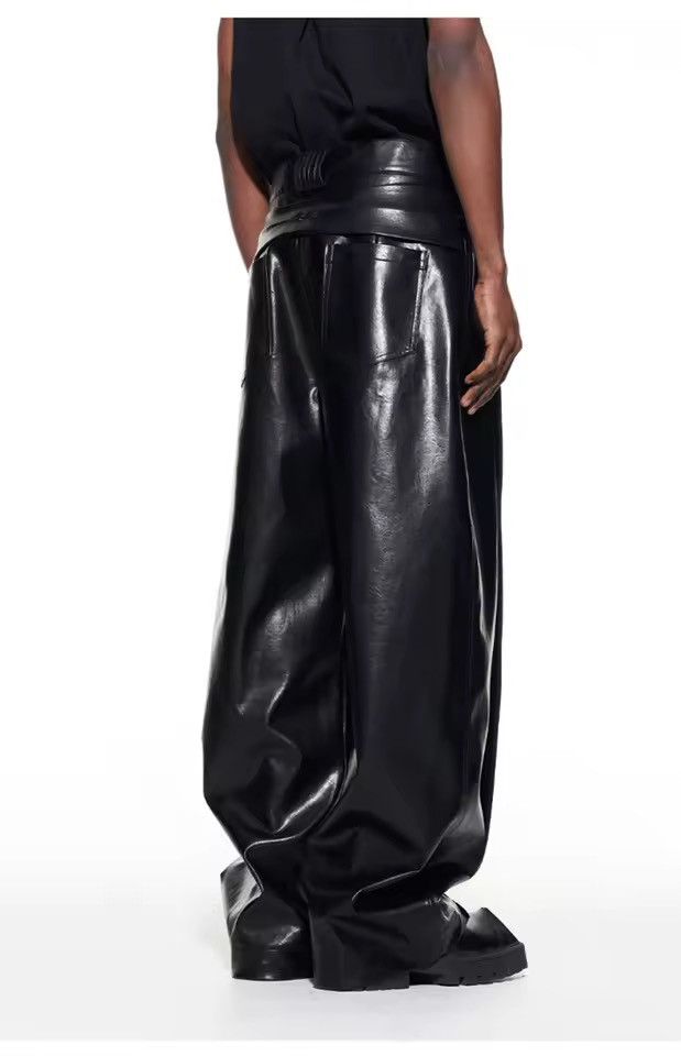 Other Casual Streetwear Gothic PU Leather Straight Pants Trousers Size US 34 / EU 50 - 5 Thumbnail