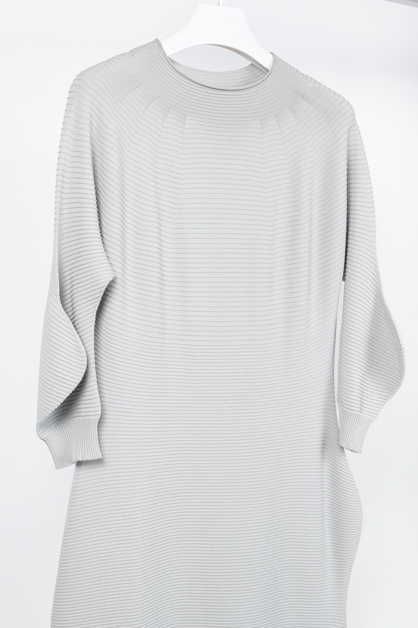 Issey Miyake Issey Miyake SS/23 Concretion Light Grey Ribbed Midi Dress Size M / US 6-8 / IT 42-44 - 3 Thumbnail