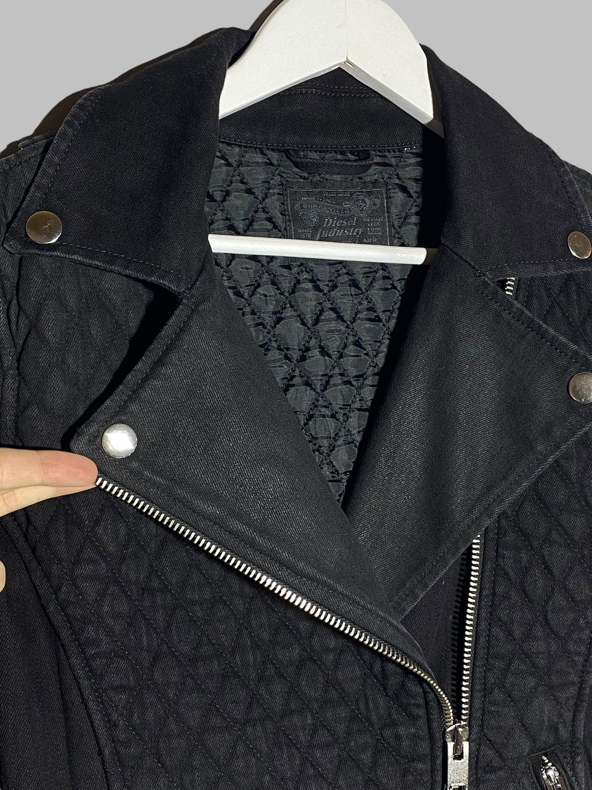 Diesel Vintage Diesel Y2k Quilted Distressed Style Biker Jacket Size S / US 4 / IT 40 - 11 Thumbnail