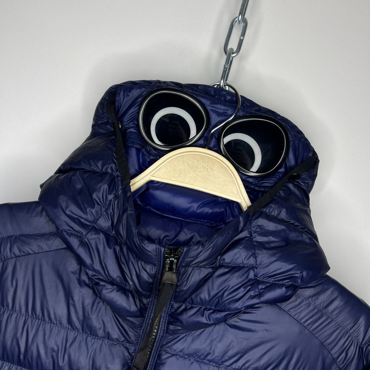 C.P. Company CP Company Goggle Puffer Down Jacket Hooded Nylon Dark Navy Size US M / EU 48-50 / 2 - 2 Thumbnail