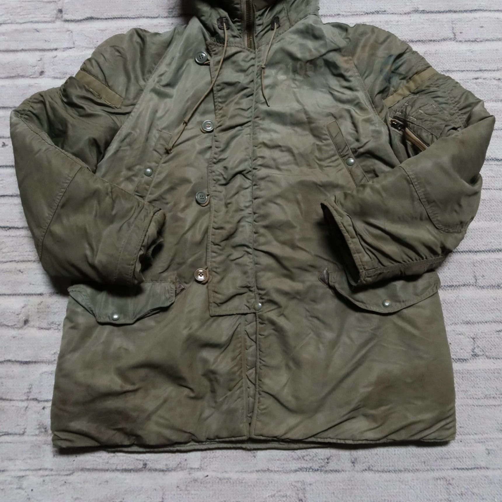 Vintage VINTAGE USAF US Air Force N-3B Flight Jacket Skyline Clothing Corp Jacket Mens L Green N-3B Vintage USAF Flight Jacket Size US L / EU 52-54 / 3 - 2 Thumbnail
