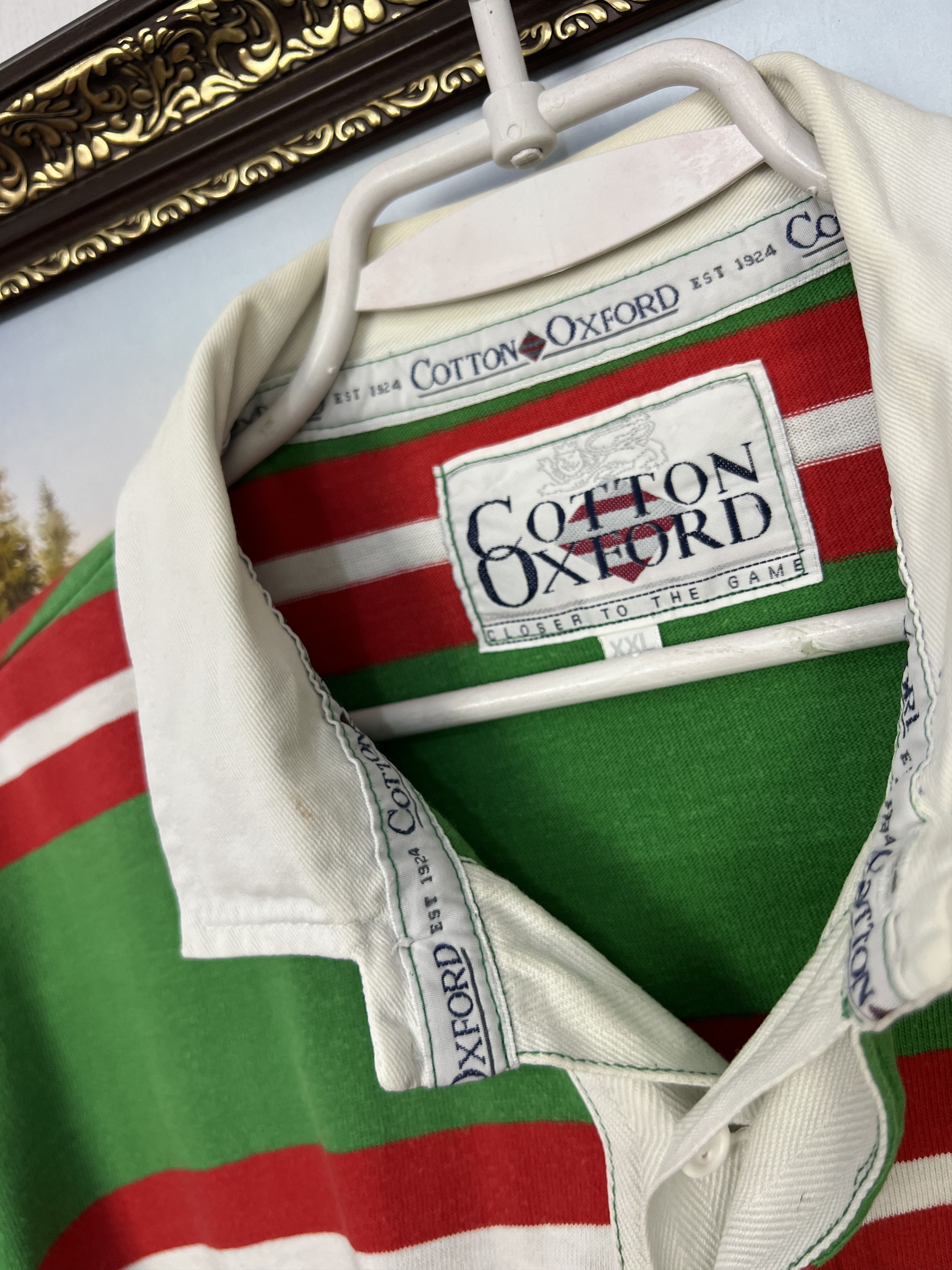 Vintage Vintage 90's Cotton Oxford Ebbw Vale Rugby Jersey Size US XXL / EU 58 / 5 - 6 Thumbnail