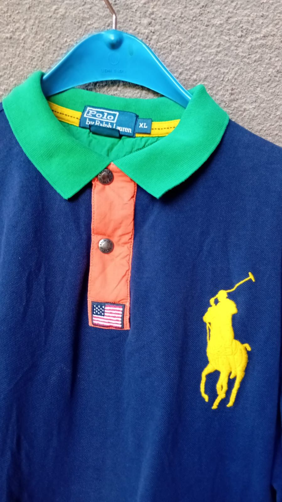 Polo Ralph Lauren × Vintage Polo Ralph Lauren Colour Block Vintage Big Pony Polo XL Size US XL / EU 56 / 4 - 1 Thumbnail