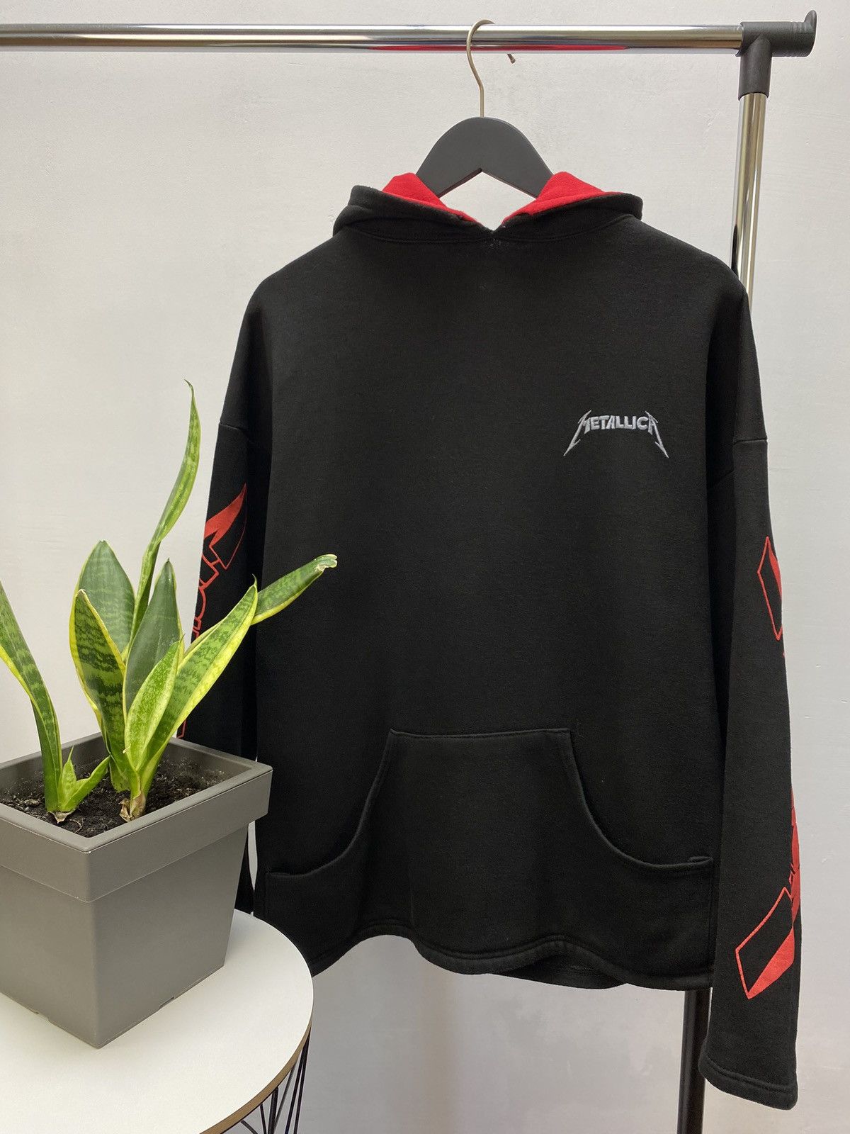 Band Tees × Metallica × Vintage Vintage 90s Metallica Nowhere Else To Roam Tour Hoodie Size US XL / EU 56 / 4 - 2 Thumbnail
