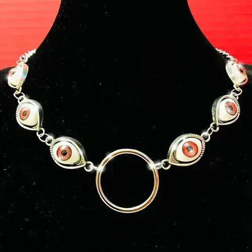 Toad&Co Evil Monsters 3rd Eye Red eyeballs Eye​​ Choker Size ONE SIZE - 1 Thumbnail