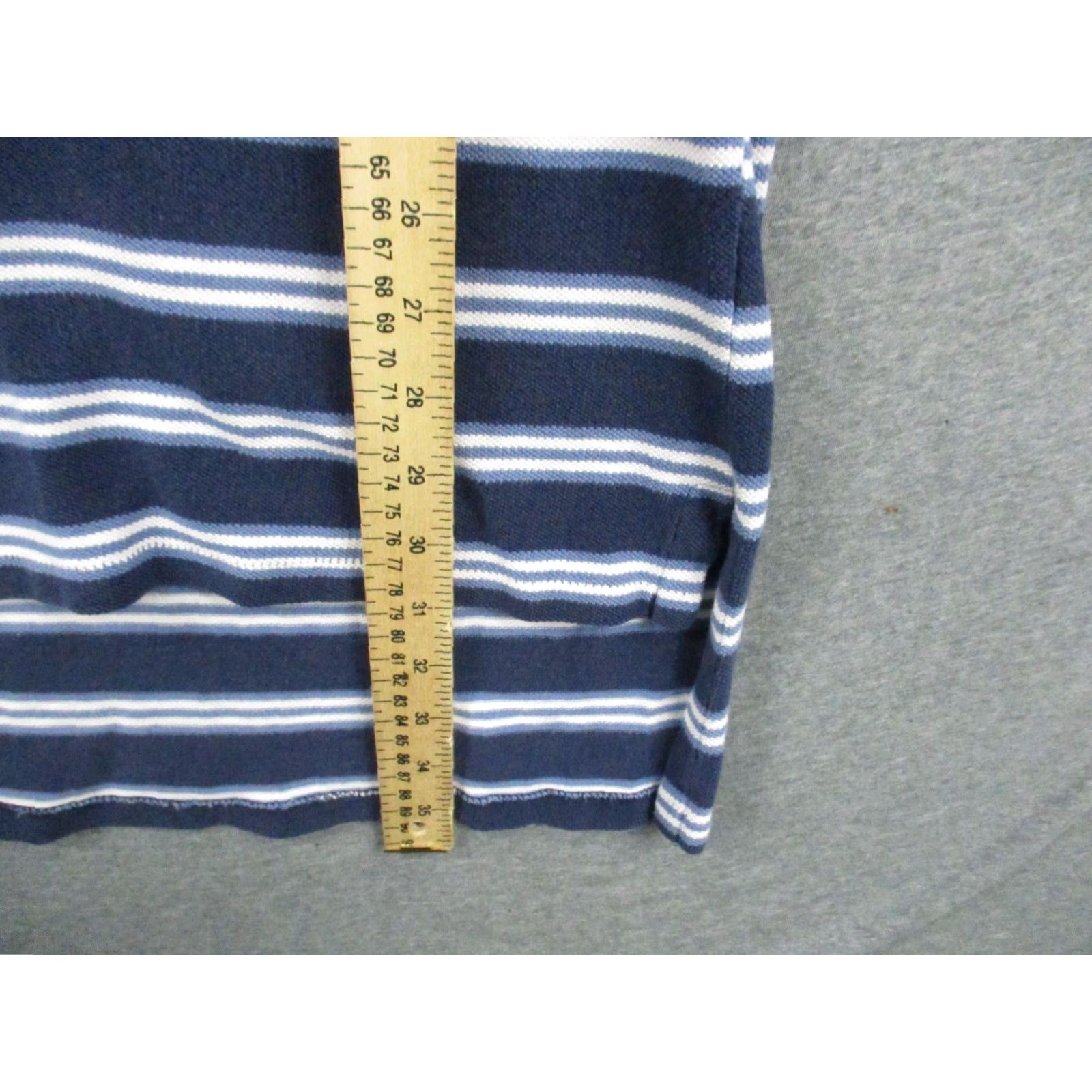 Polo Ralph Lauren Vintage Polo Ralph Lauren Polo Shirt Mens Large Blue Stripe Rugby Golf Shield USA Shirt Size US L / EU 52-54 / 3 - 7 Thumbnail