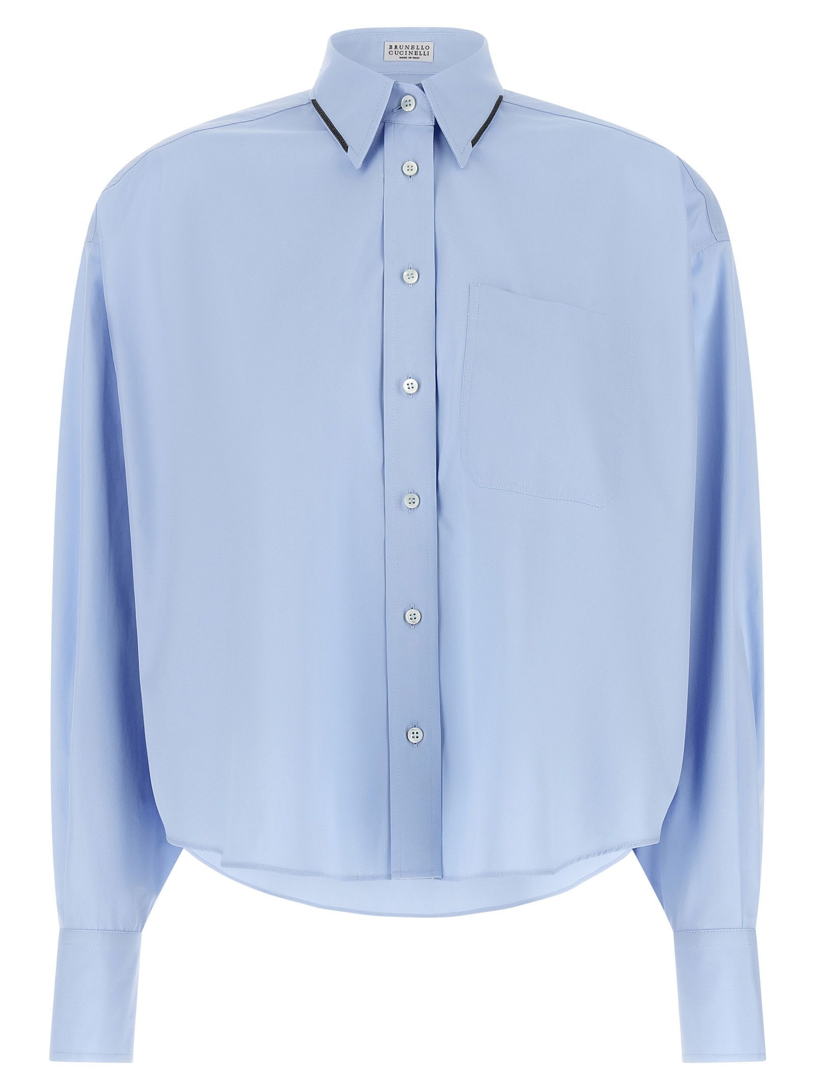Brunello Cucinelli 'Shiny Trim' Shirt Size XS / US 0-2 / IT 36-38 - 1 Thumbnail