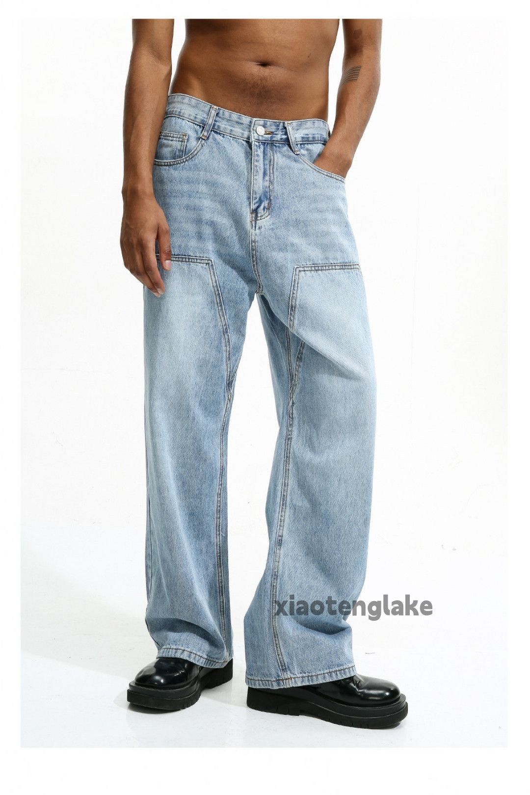 Jean × Vintage washed faded loose utility carpenter hiphop jeans Size US 30 / EU 46 - 1 Thumbnail