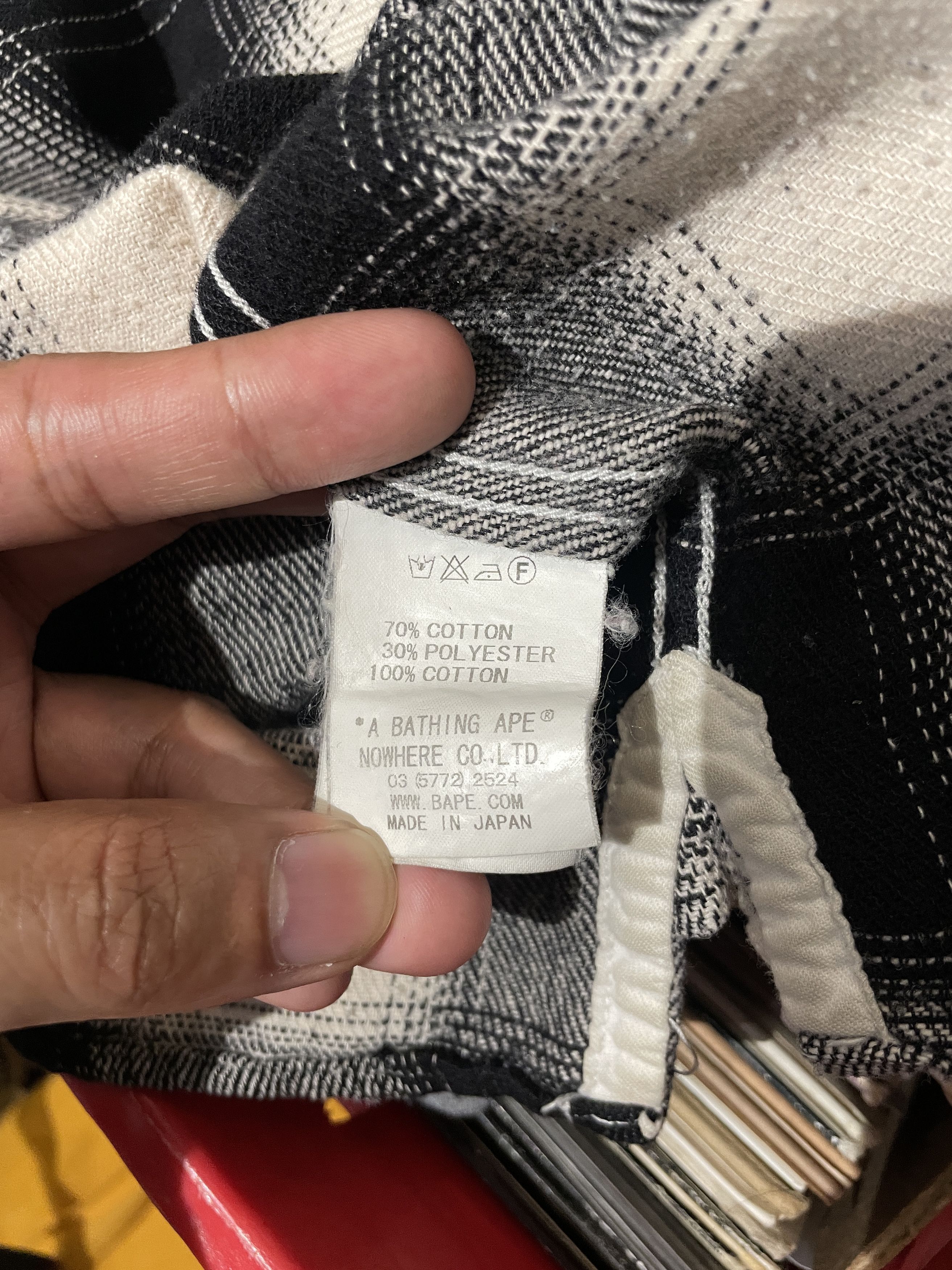 Bape Bape Flannel Black White used Size US L / EU 52-54 / 3 - 6 Thumbnail